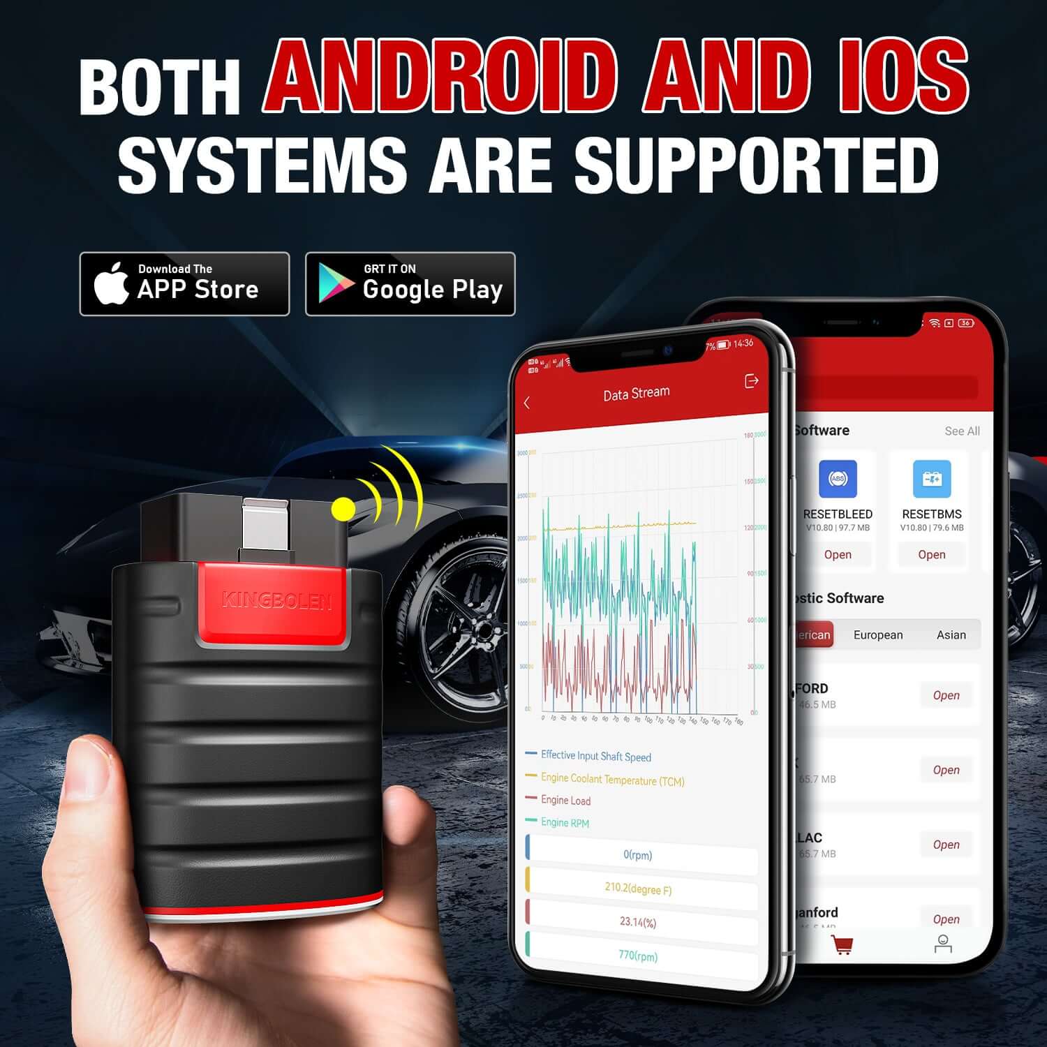 KINGBOLEN® Ediag All Systems Bidirectional OBD2 Scanner - ECU Coding, Full Diagnostics & Live Data for Cars, Trucks & SUVs - Perfect for Mechanics & DIY Auto Repair