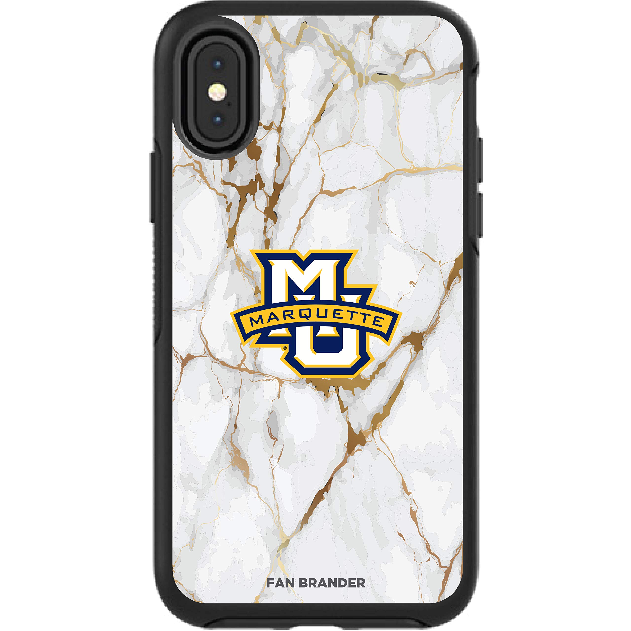 NCAA OtterBox Symmetry Phone Case Compatible with Apple iPhone - White Marble Design | Durable Protective Cover for Sports Fans & Everyday Use