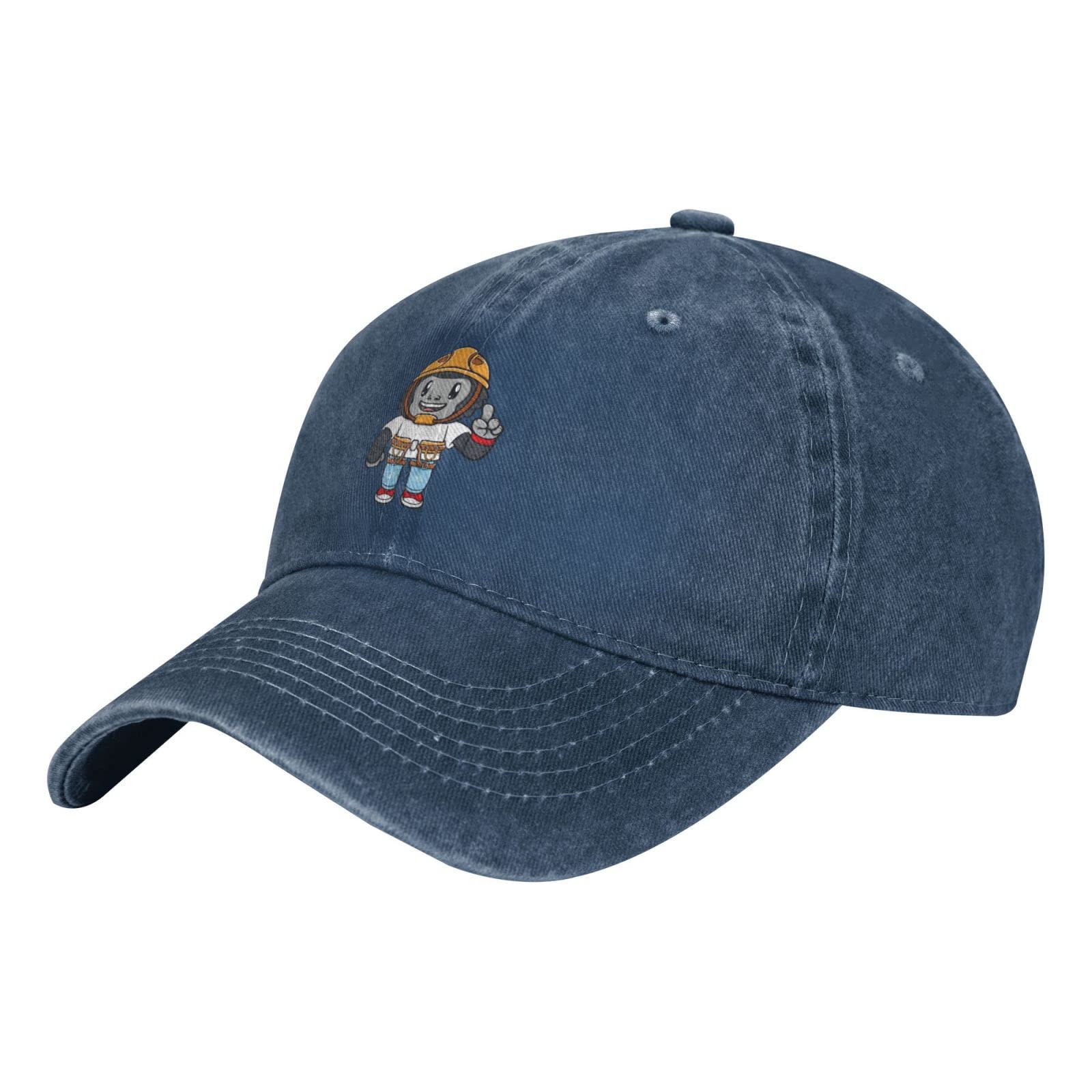 Adorable Monkey Print Adjustable Baseball Cap for Men & Women - Vintage Cowboy Hat with Adventure Bag Design - Perfect for Outdoor Hiking, Travel & Casual Wear