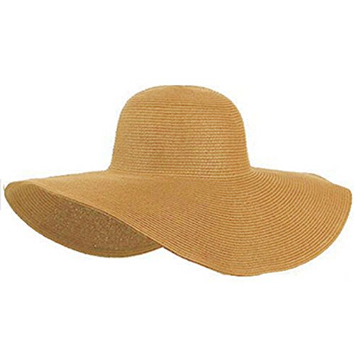 Wide Brim Straw Sun Hat for Women - Foldable Floppy Beach Hat with UPF Protection, Summer Outdoor Sun Hat for Gardening, Travel & Casual Wear