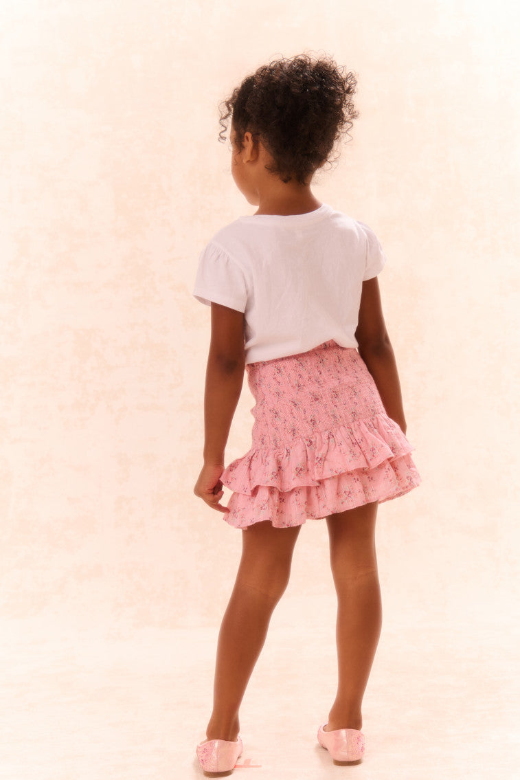 Girls' Tilliat Cotton Bow Tee - Soft & Comfortable Short Sleeve T-Shirt for Kids - Perfect for School, Playdates & Everyday Wear