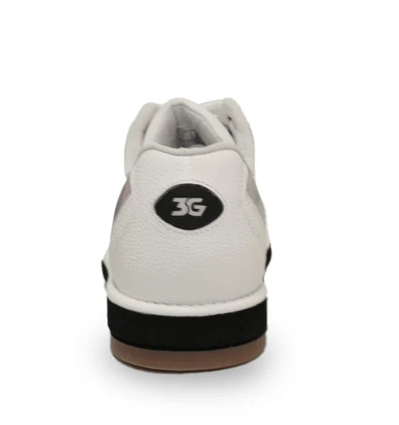 3G Men's Racer White/Holo Right-Handed Wide Width Bowling Shoes - Perfect for Competitive Bowling & League Play