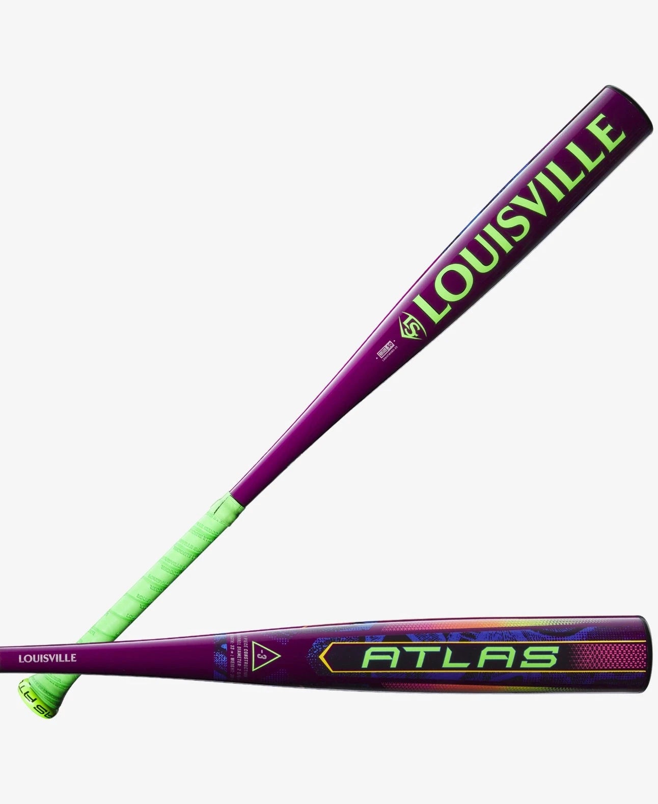 2025 Louisville Slugger Atlas Neon Energy (3) BBCOR Adult Baseball Bat -2 5/8
