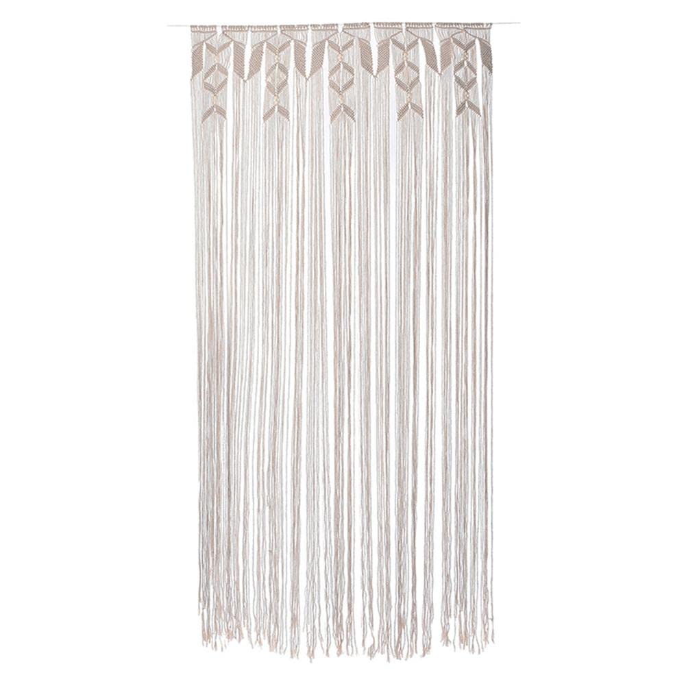 Bohemian Macrame Curtain - Handmade Woven Cotton Doorway Room Divider (90x180cm/35x70inch) - Natural Wall Tapestry for Living Room, Bedroom & Balcony - Perfect for Boho Home Decor, Privacy Screen & Window Dressing