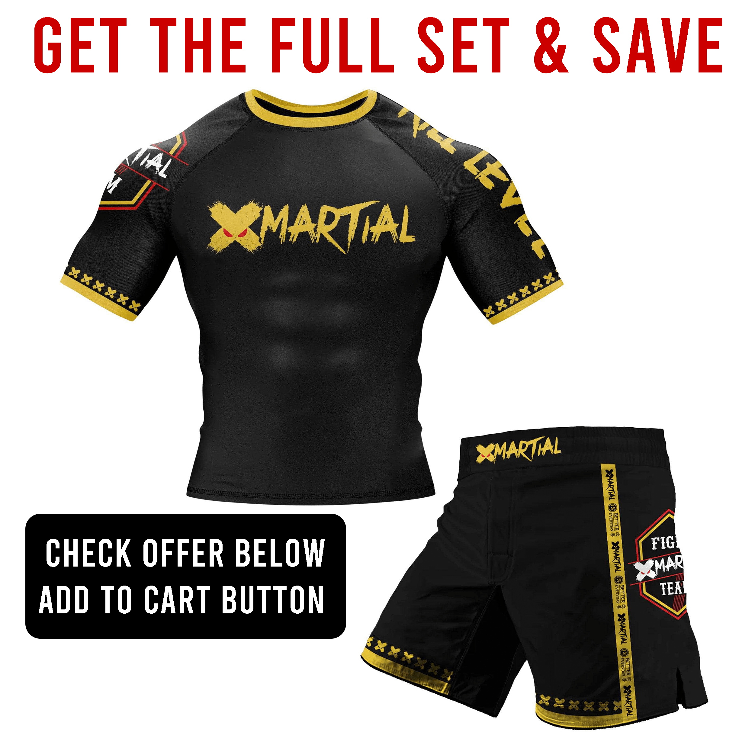 XMartial Kill Level Fight Team BJJ Rash Guard - Premium Compression Shirt for Brazilian Jiu-Jitsu, MMA & Grappling - Moisture Wicking & UV Protection for Training & Competition