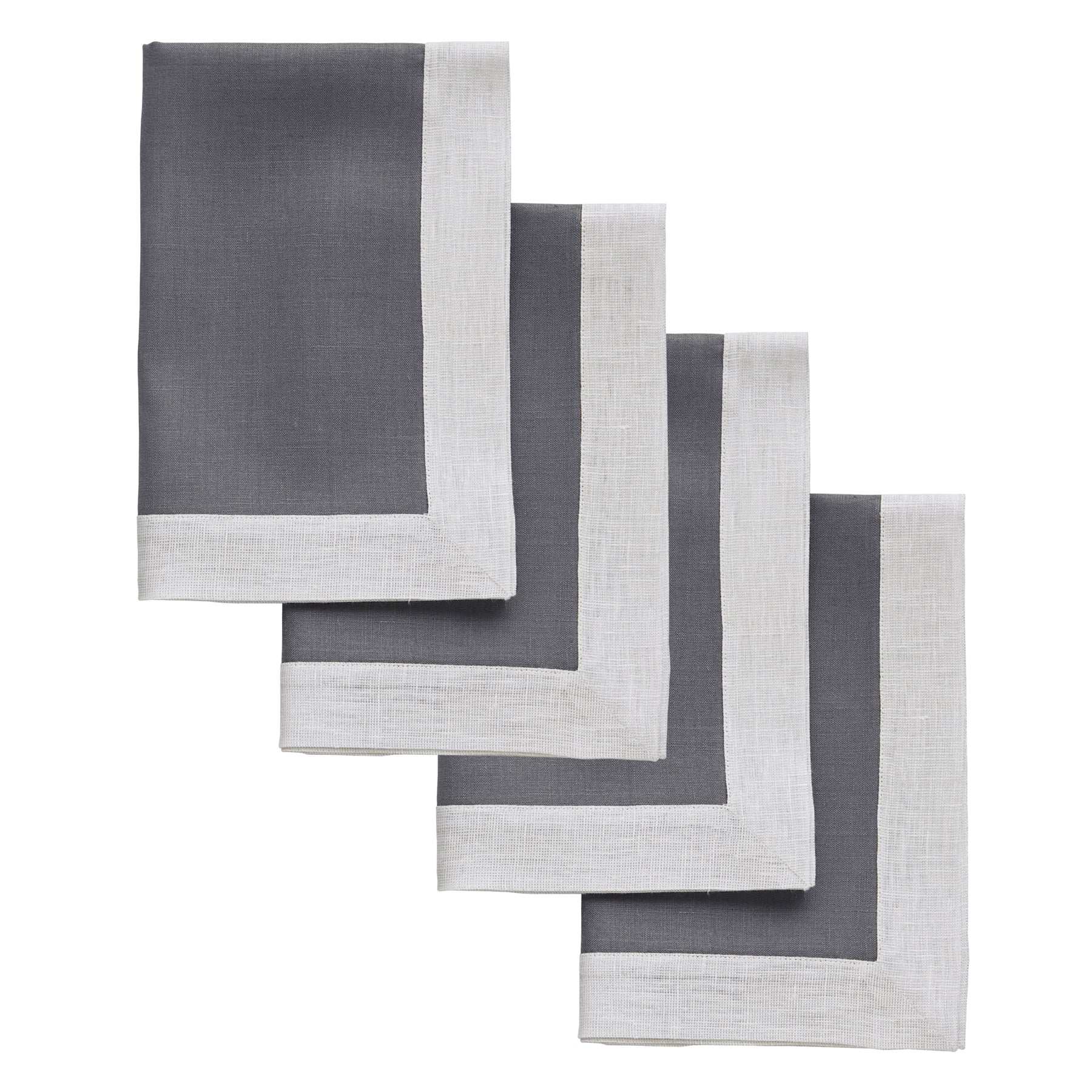 Festive Edge Napkins - Set of 4 Premium Cotton Dinner Napkins for Holiday Parties, Thanksgiving & Christmas Dinner Table Decor - Perfect for Fine Dining & Special Occasions