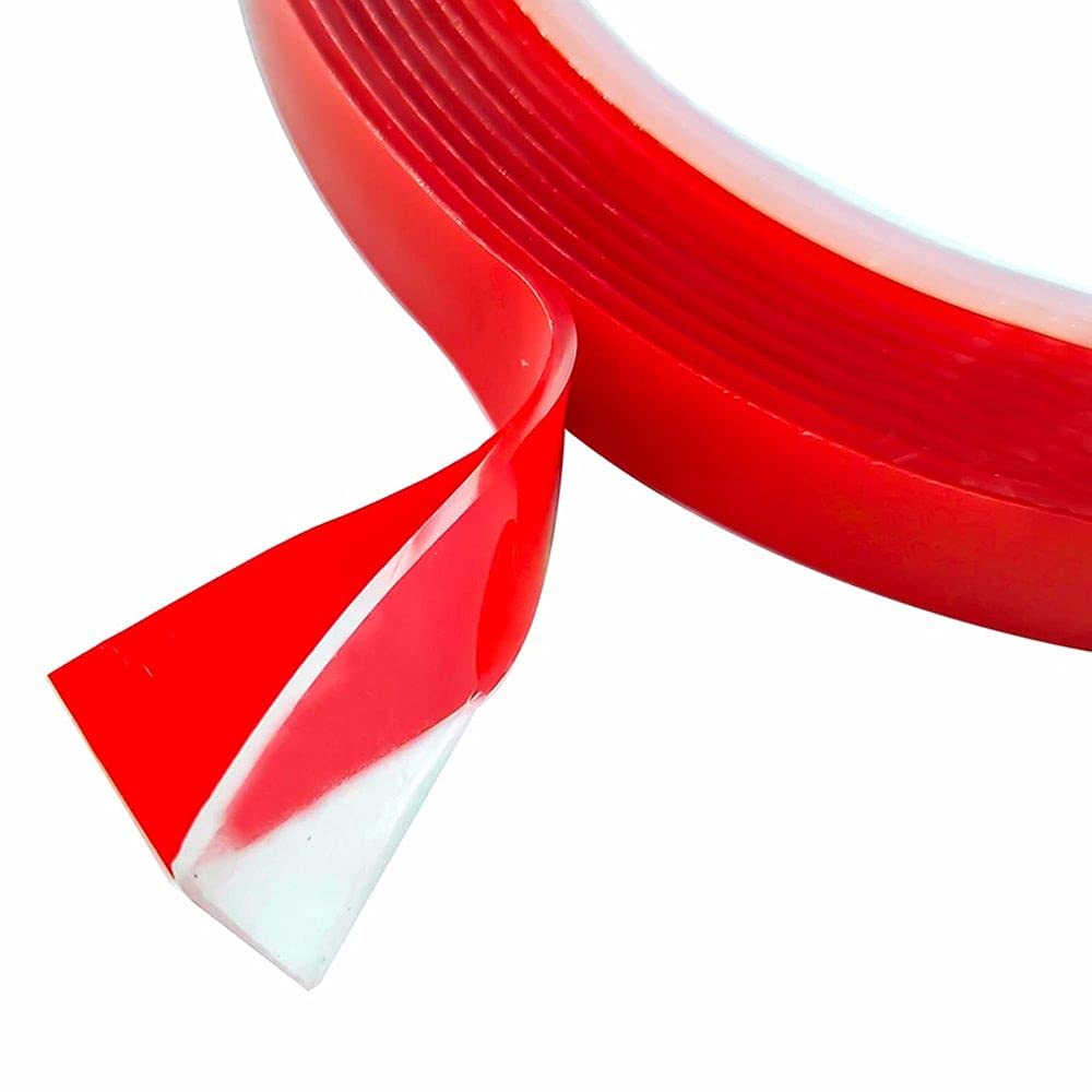 Strong Double Sided Mounting Tape - Extra Wide Nano Adhesive Tape for Walls | Clear & Traceless Removable Gel Grip Tape | Perfect for Hanging Photos, Decorations & Home Organization