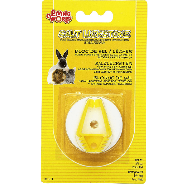 Living World Salt Lickstone for Small Animals - Mineral Supplement for Rabbits, Guinea Pigs & Hamsters - Essential Nutrients for Healthy Pets - Perfect for Cages & Habitats