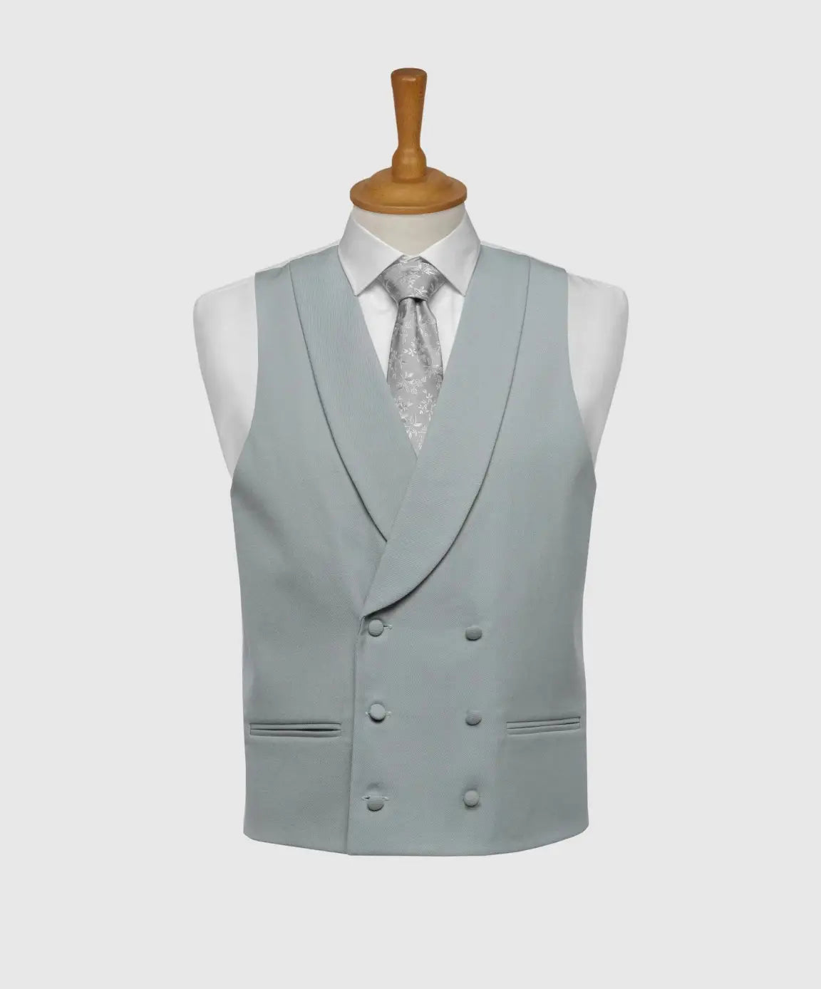 LA Smith Ascot Double Breasted Fine Wool Formal Waistcoat for Men - Elegant Wedding, Prom & Business Attire