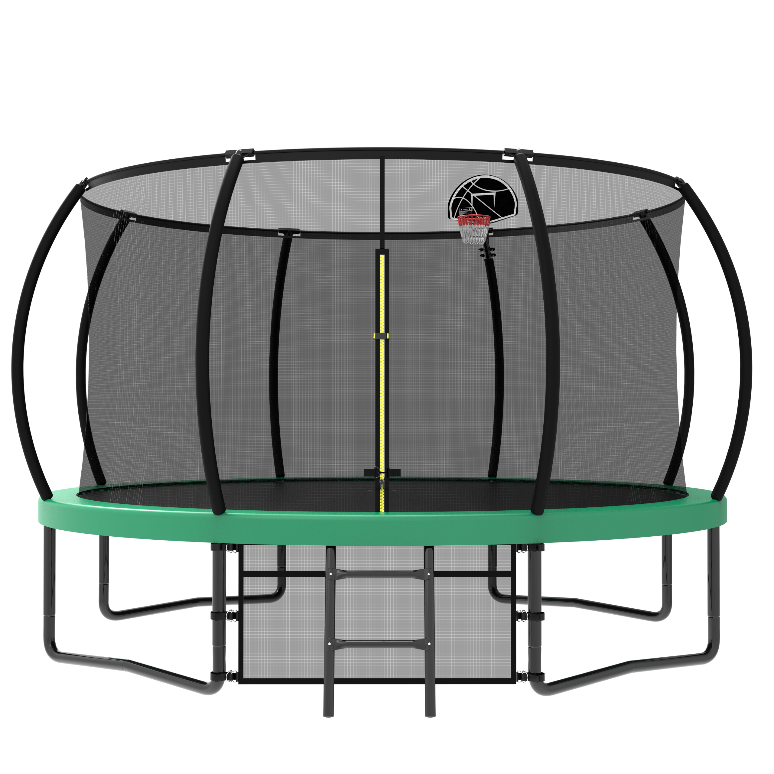 12FT Kids Trampoline with Safety Enclosure Net & Ladder - Outdoor Bounce Trampoline for Backyard, Garden, Playground - Durable Jumping Mat for Children's Exercise & Family Fun