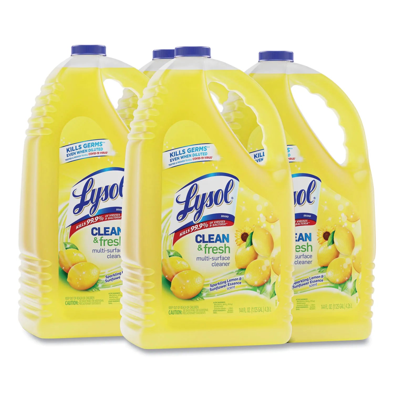 Multi-Surface Cleaner 144oz (4 Pack) – All-Purpose Cleaning Solution for Kitchen, Bathroom, Floors & More