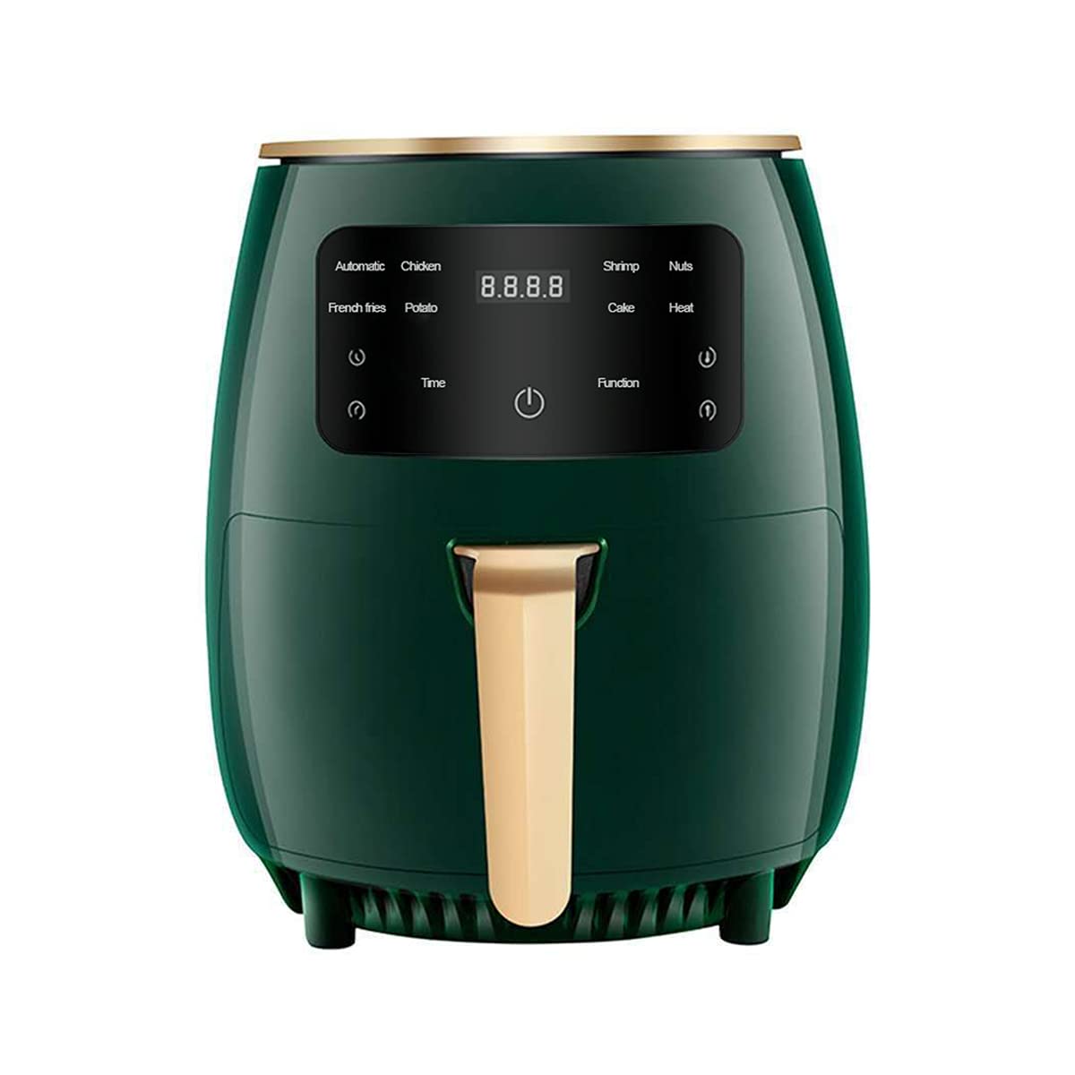 4.5-Quart Healthy Digital Air Fryer with LCD Screen & Nonstick Pot - 8 Cooking Presets for Roasting, Baking & Frying (Green) | Perfect for Family Meals, Healthy Snacks & Quick Weeknight Dinners