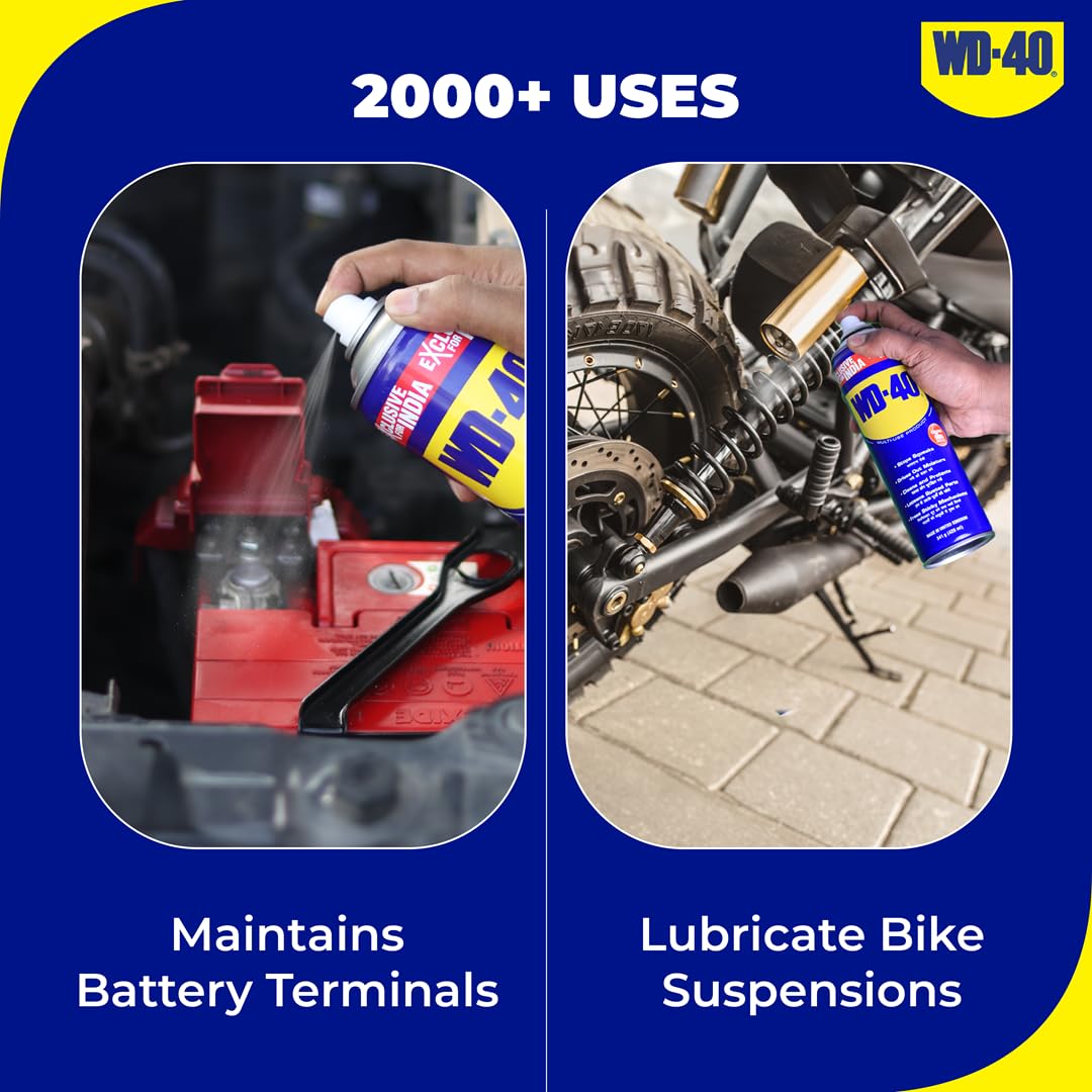 WD-40 Multipurpose Spray - Rust Remover, Lubricant & Cleaner for Home, DIY & Workshop (Pack of 2)