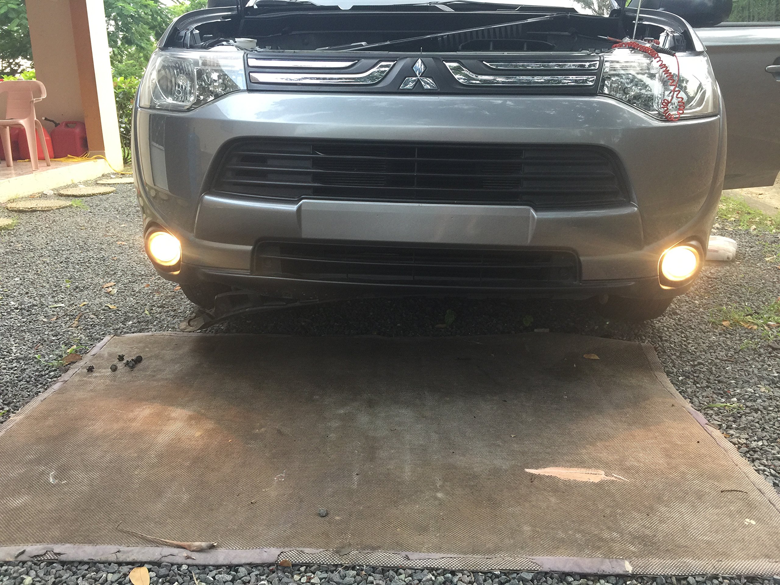 Brand LED Blue Halo Fog Lights for 2013-2020 Mitsubishi Outlander - Durable Weatherproof Off-Road Lighting for Night Driving & Adventure