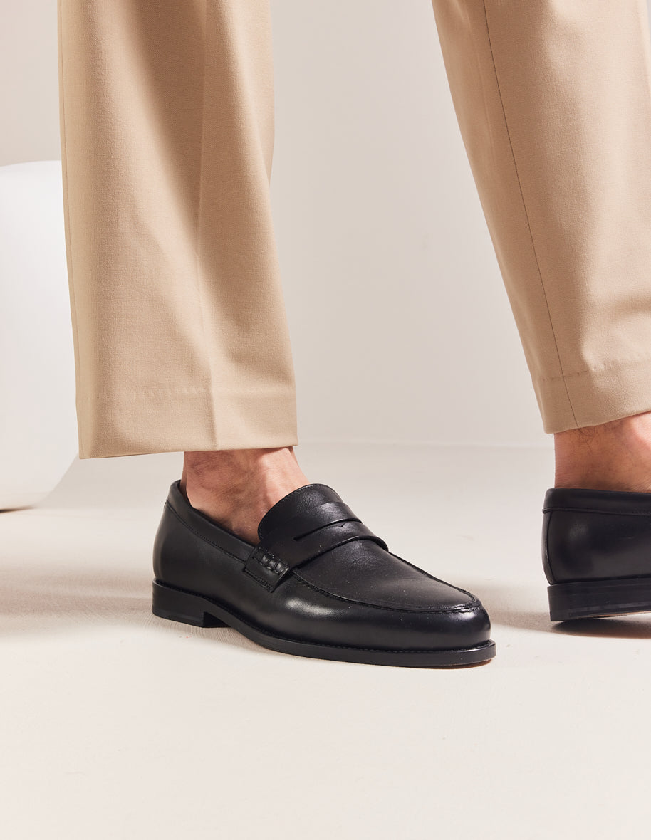 Black Leather Mocassins Marlo - Comfortable & Stylish Loafers for Men & Women | Perfect for Casual Wear, Office & Travel