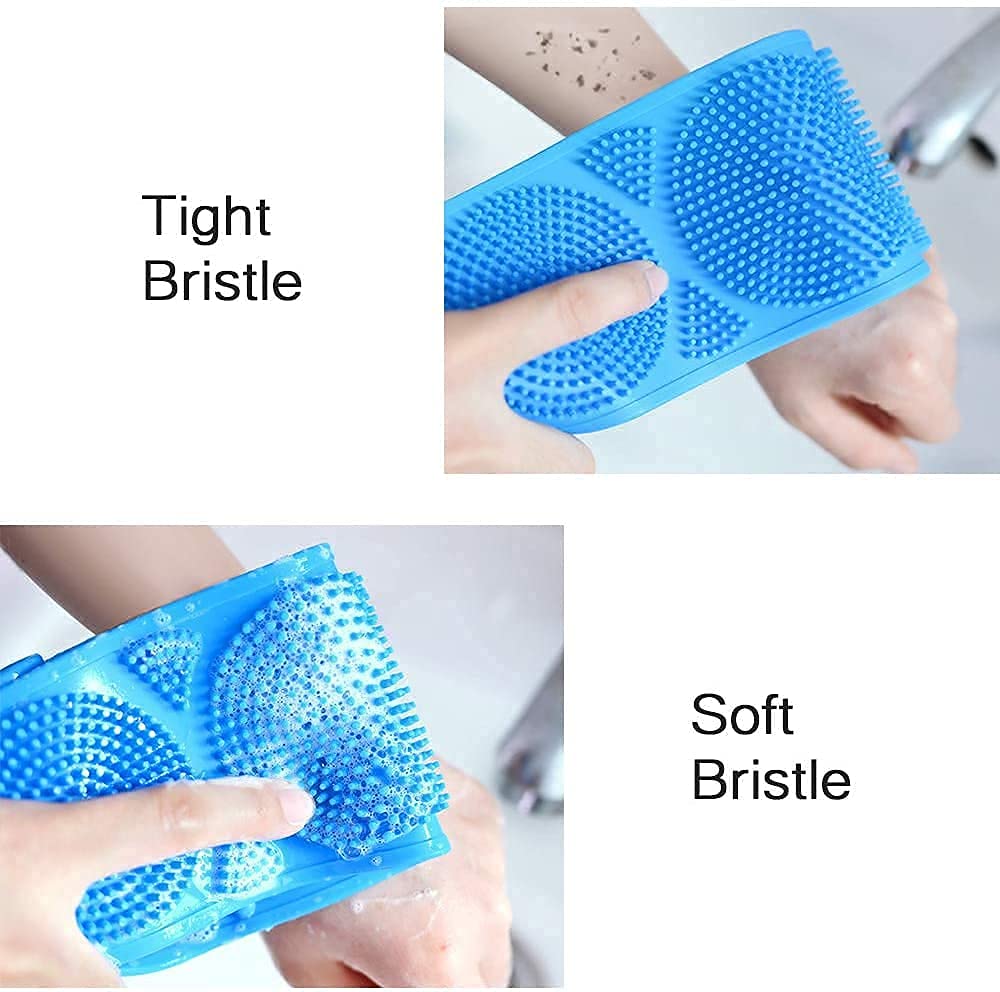 Premium Villa Silicone Body Scrubber - Exfoliating Bath & Shower Cleaning Belt for Men & Women - Gentle Skin Exfoliation for Smooth & Healthy Skin - Perfect for Spa, Home Bath & Gym Shower Routine