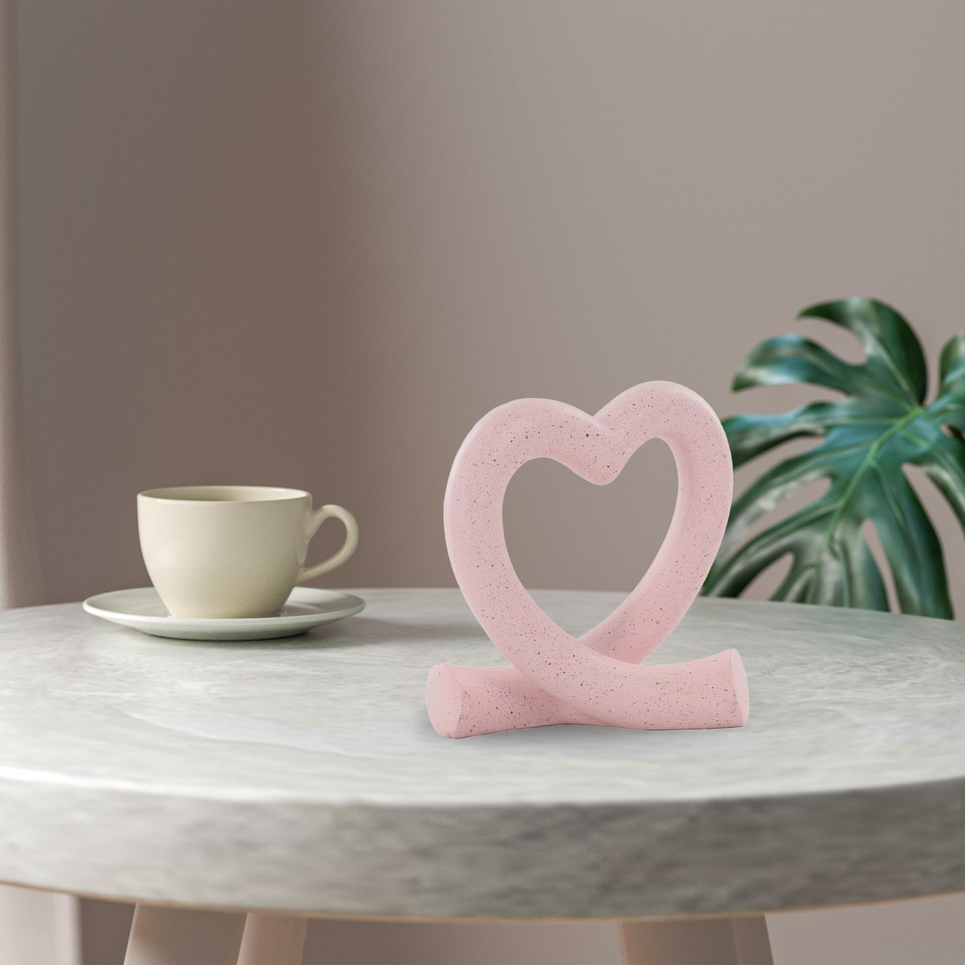 Heart Sculpture Home Decor - Modern Love Line Statue for Living Room, Coffee Table, Bedroom & Shelf - Unique Romantic Gift for Valentine's Day, Anniversary & Couples - Perfect for Home Decor, Wedding Decorations & Romantic Surprises