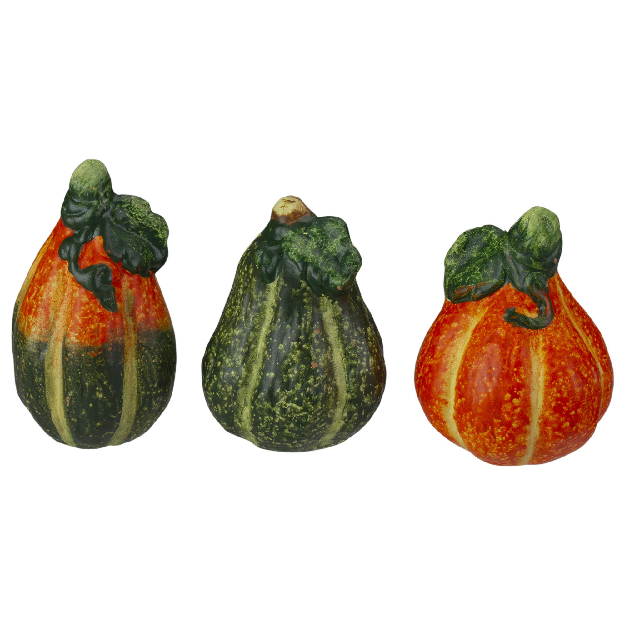 Northlight 6-Piece Fall Harvest Ceramic Pumpkin Decor Set - Autumn Thanksgiving Table Centerpiece, Home Porch & Mantel Decorations