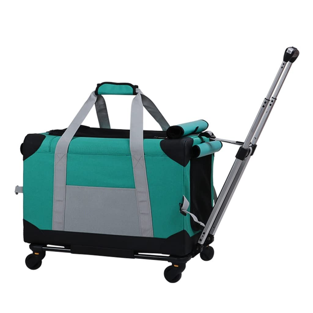 MASME Pet Travel Carrier Bag - Roller Trolley Case for Small Dogs & Cats, Detachable Portable Car Seat & Stroller, Lightweight Airline Approved Pet Carrier for Travel, Vet Visits & Outdoor Adventures