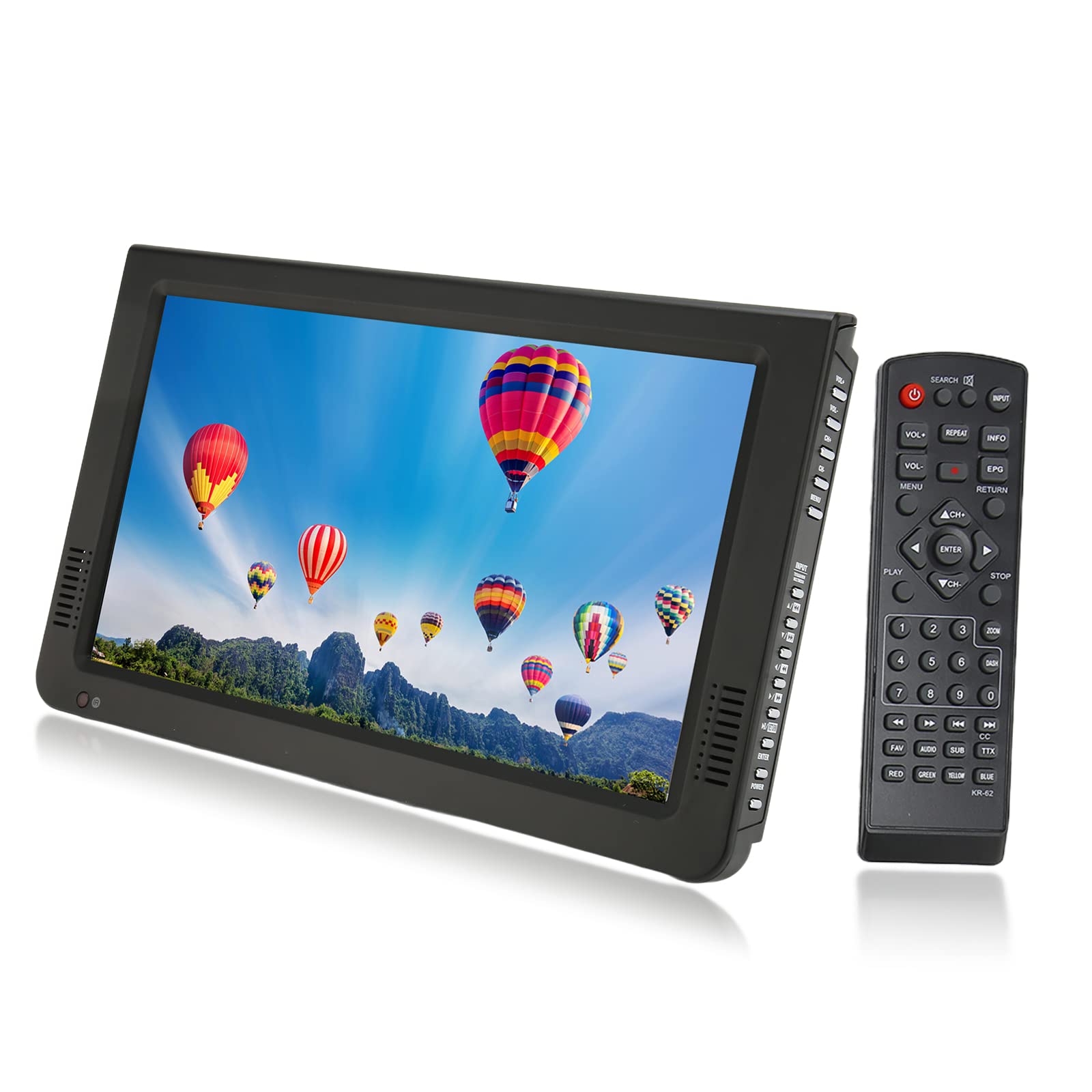10-inch Portable Widescreen LED TV with 1080P HD | Digital ATSC/Analog TV Tuner | HDMI, SD, TF, USB, VGA Inputs | Perfect for Car, Camping, Outdoor & Kitchen Use | Smart Video Player with High Sensitivity Reception