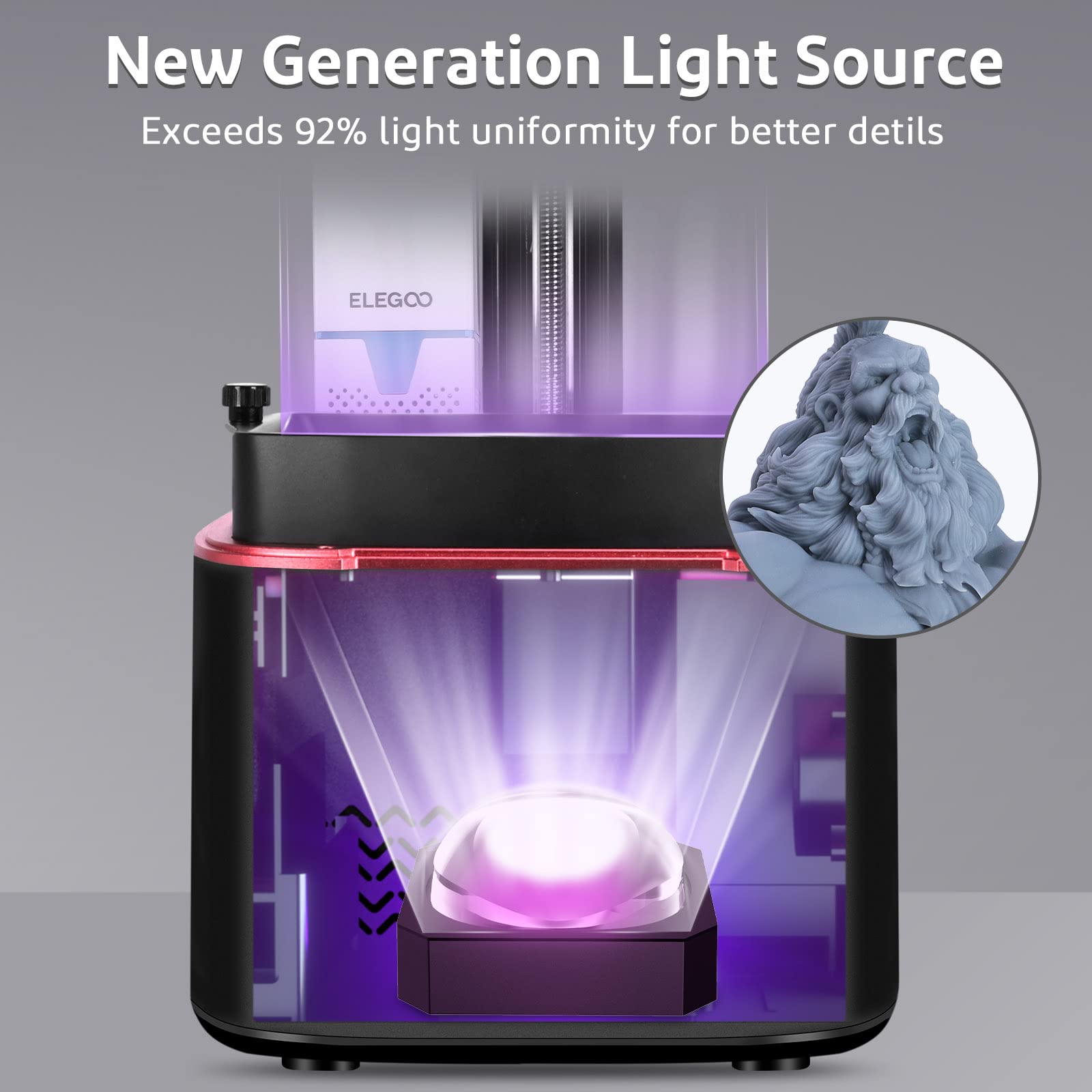 ELEGOO Mars 3 Pro 4K Mono LCD Resin 3D Printer with Odor Reduction | 6.6