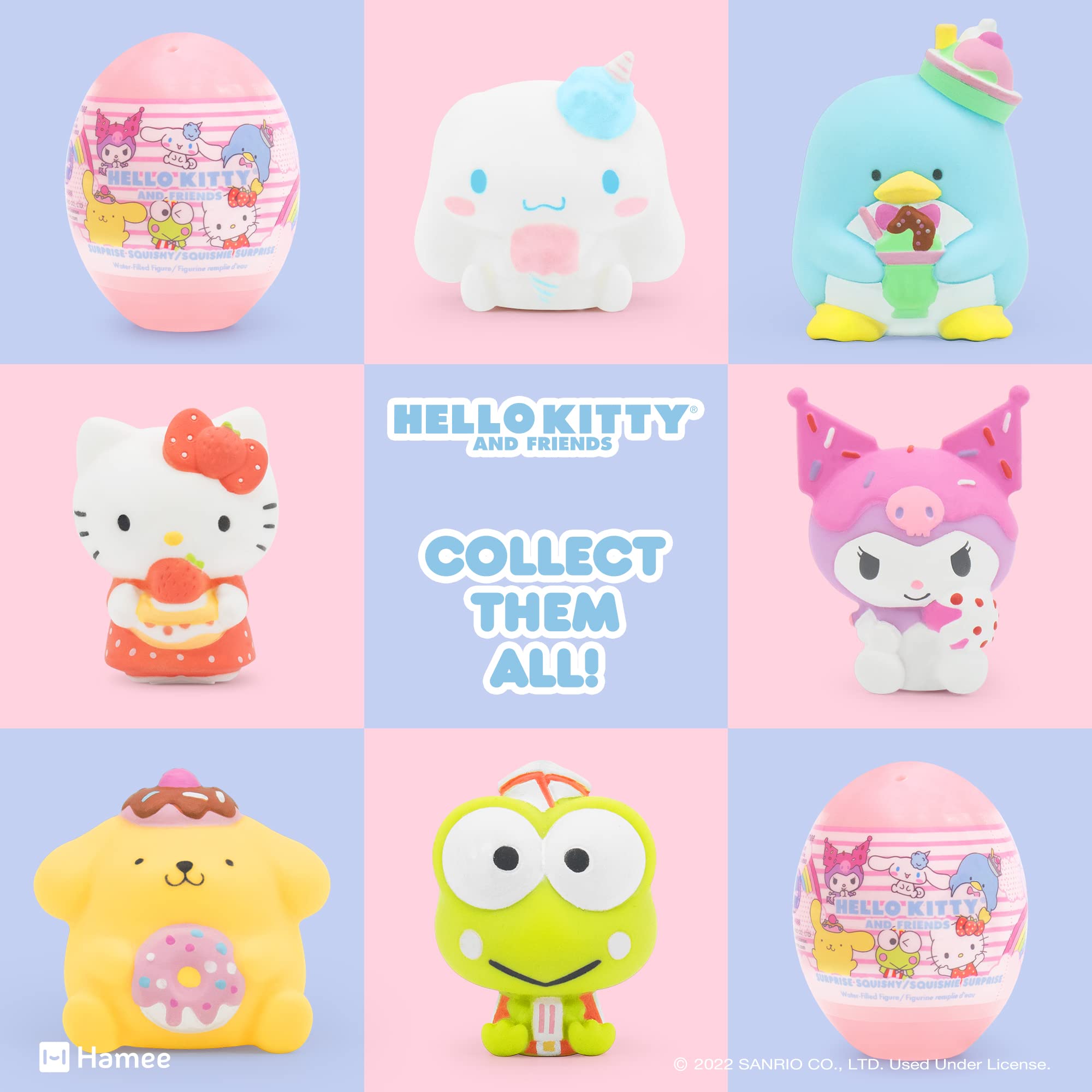 Otamatone Hello Kitty Electronic Musical Instrument & Sanrio Capsule Squishy Toy Bundle - Cute Kawaii Gift for Kids & Anime Fans - Perfect for Birthday Parties, Music Play & Stress Relief