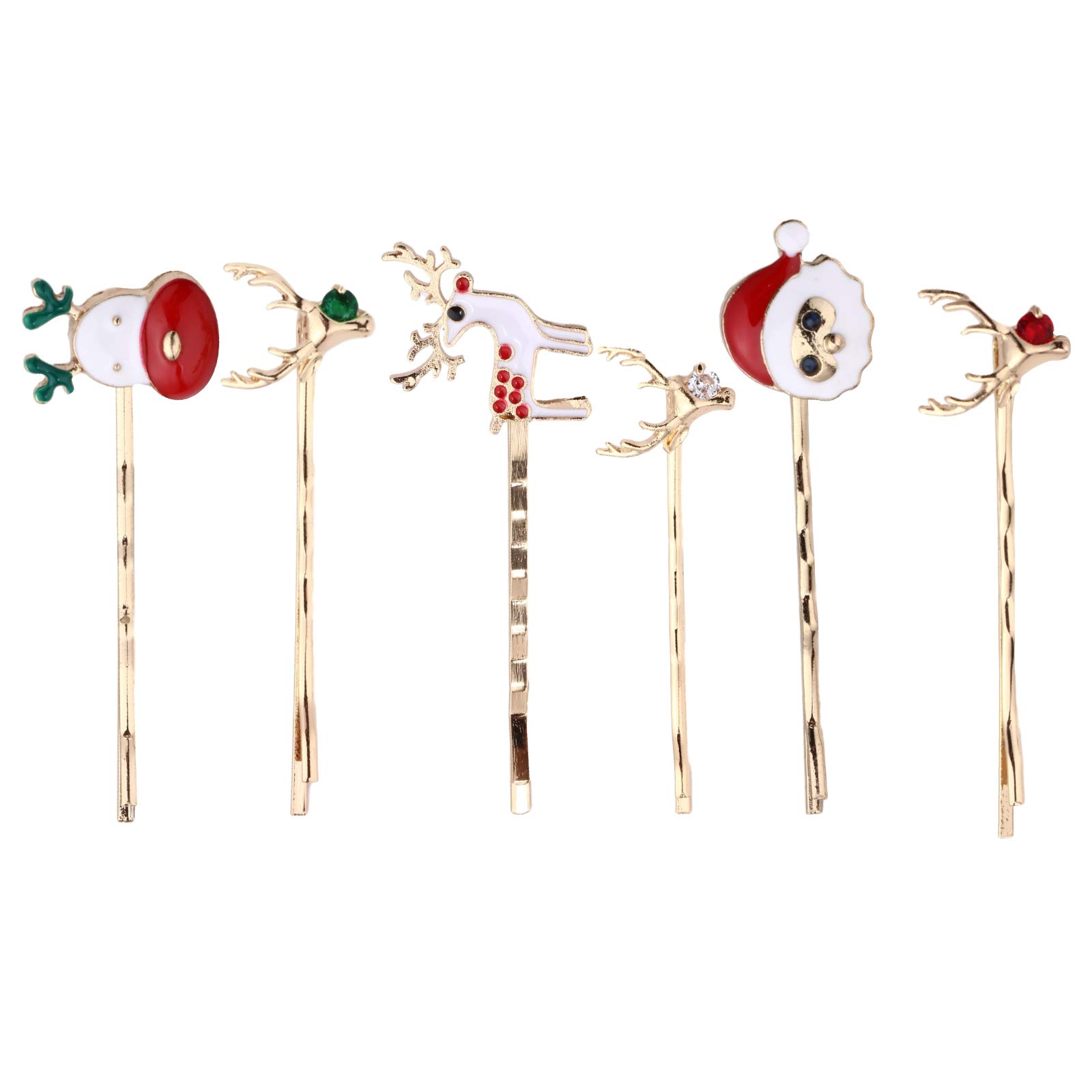 Christmas Hair Clips Set - 3PCS Snowman & Antler Hairpins, Alloy Hair Barrettes for Women, Girls Holiday Party Hair Accessories (Perfect for Christmas Parties, Gift Exchanges & Festive Celebrations)