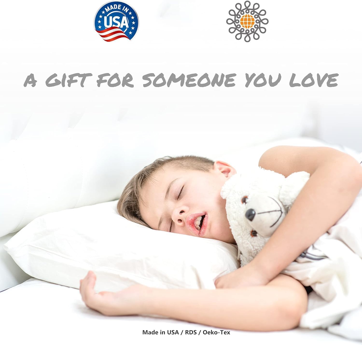 Premium Goose Down Feather Pillows Set of 2 - 20 x 26 Inches Standard Size, 100% Cotton Shell, Ultra Soft & Cooling for Side, Back & Stomach Sleepers - Perfect for Twin Beds, Guest Rooms & Luxury Hotels (Made in USA)