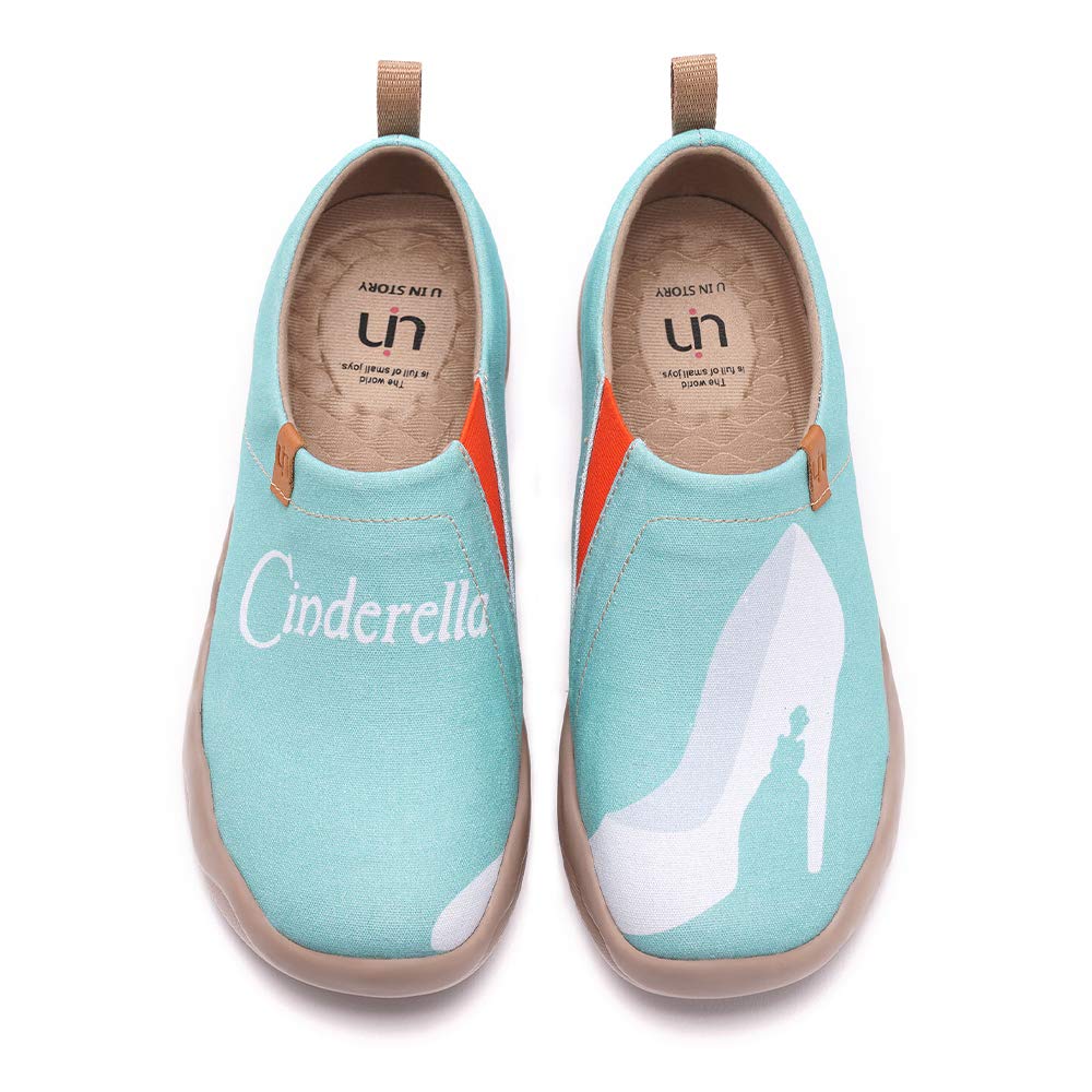 UIN Women's Slip On Sneakers - Comfortable Knit Loafers with Artistic Painting | Soft Casual Walking Shoes for Women | Perfect for Work, Travel & Daily Wear