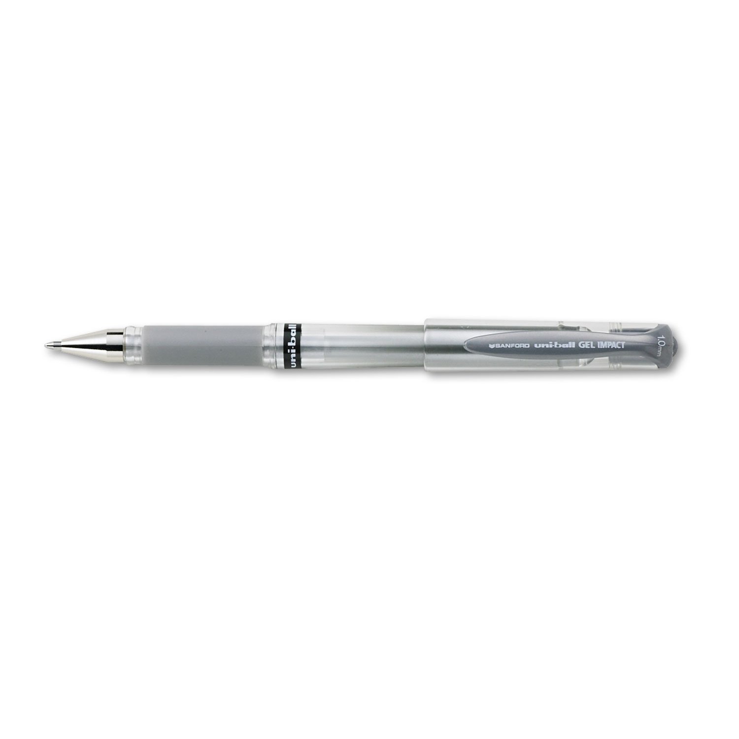 uni-ball 60658 Uniball Gel Impact Roller Ball Pen - Medium Point, Silver Metallic Ink for Smooth Writing - Perfect for Office, School, Note Taking & Gift Giving