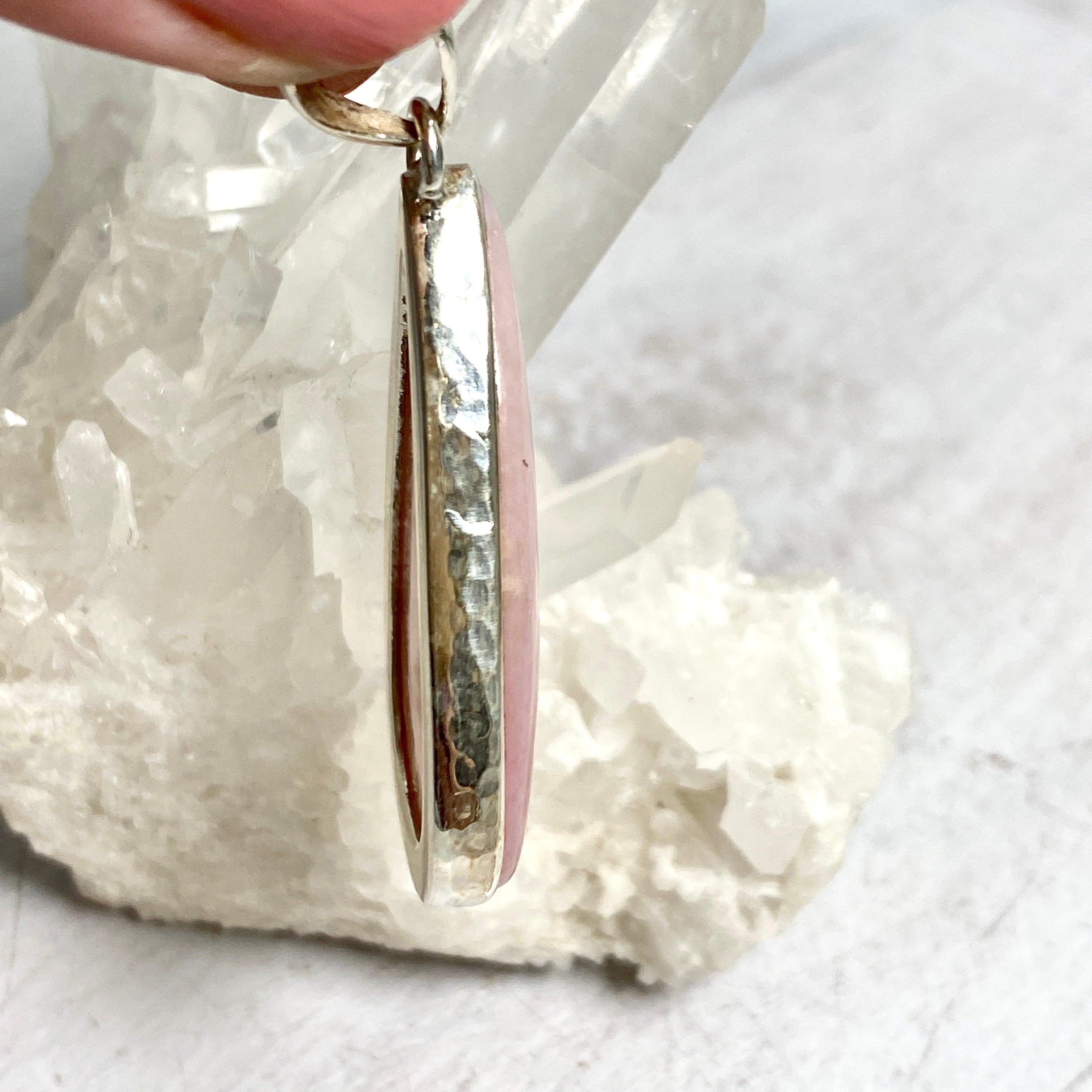 Natural Pink Opal Teardrop Pendant Necklace KPGJ3278 - Elegant Jewelry for Women, Perfect for Gifts, Parties & Special Occasions