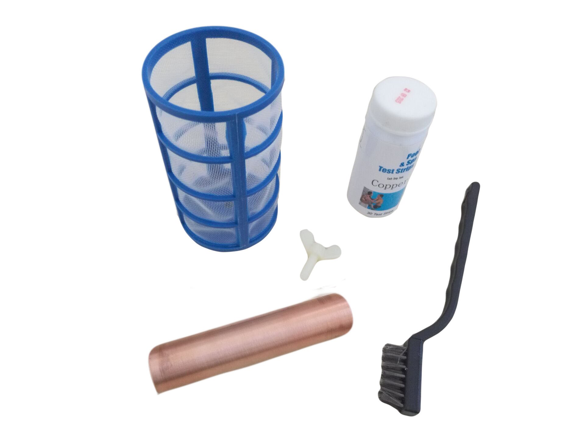 High Purity Copper Anode Test Kit with Basket Bolt Brush - Solar Pool Purifier Maintenance for Clean & Safe Swimming Water | Ideal for Pool Owners & Solar System Maintenance