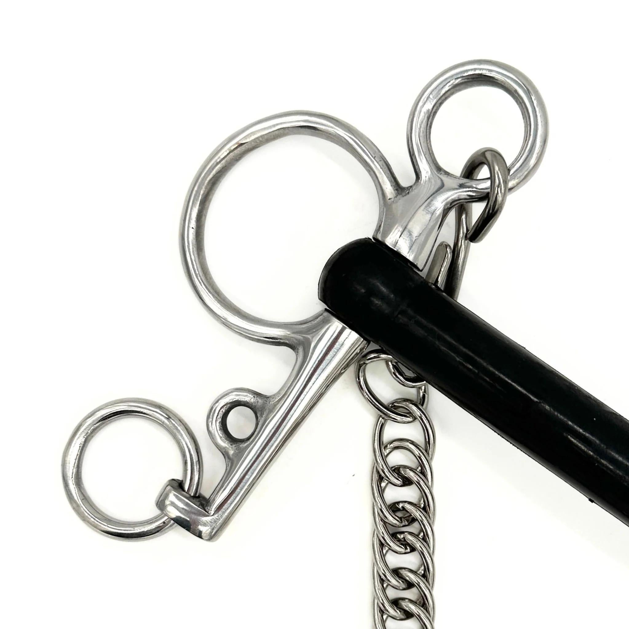 Jake Adams Hard Rubber Mullen Pelham Bit – Durable Horse Bit for Western & English Riding, Training & Show