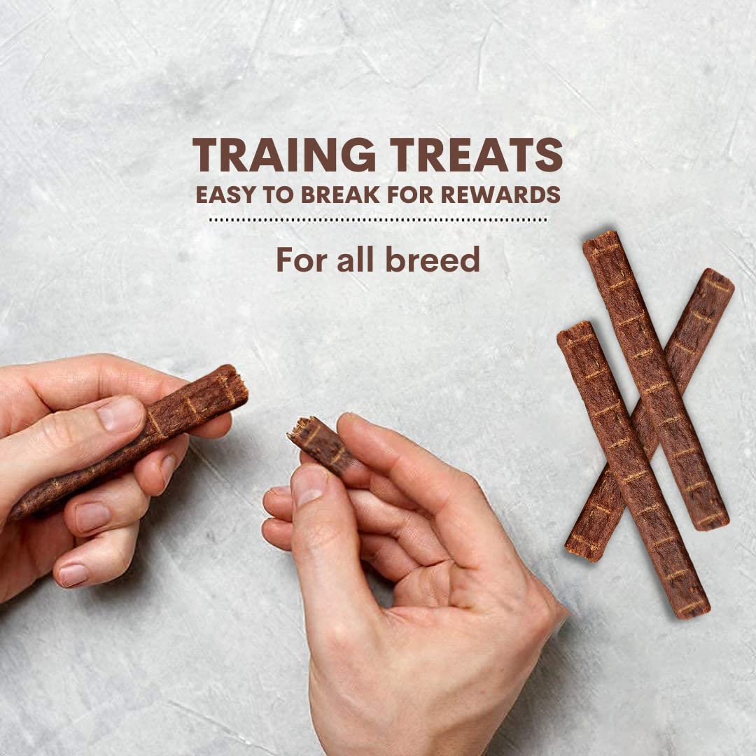 Premium 1lb Natural Dog Jerky Treats - Healthy Smoked Beef, Chicken & Salmon Chews with Blueberry | High Protein Training & Walking Snacks | Perfect for Reward, Travel & Outdoor Adventures