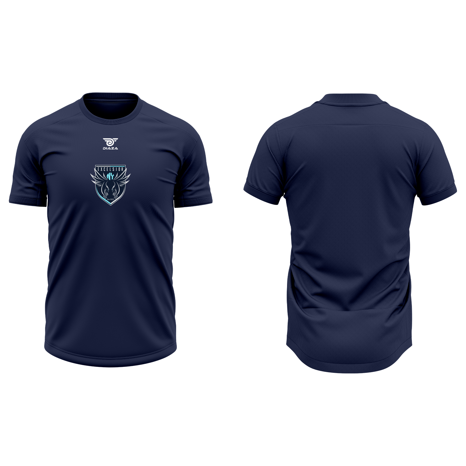 Excelsior Dipro Navy Blue T-Shirt for Men - Comfortable Cotton Casual Tee for Everyday Wear, Gym, and Outdoor Activities