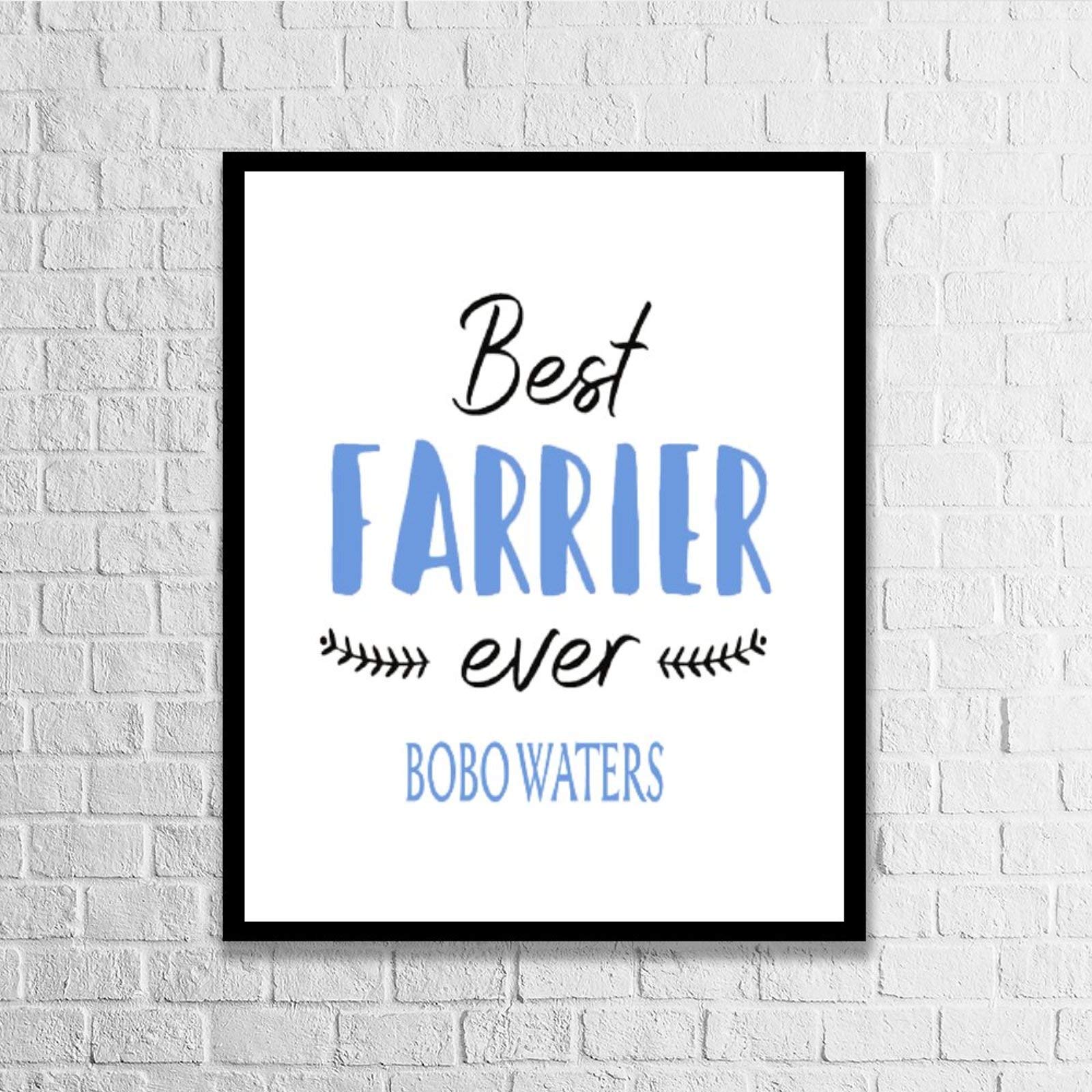 Best Farrier Ever Wooden Plaque - Handcrafted Wood Framed Wall Art Sign for Home & Office Decor - Perfect Gift for Horse Lovers, Living Room, Barn, or Stable Decoration