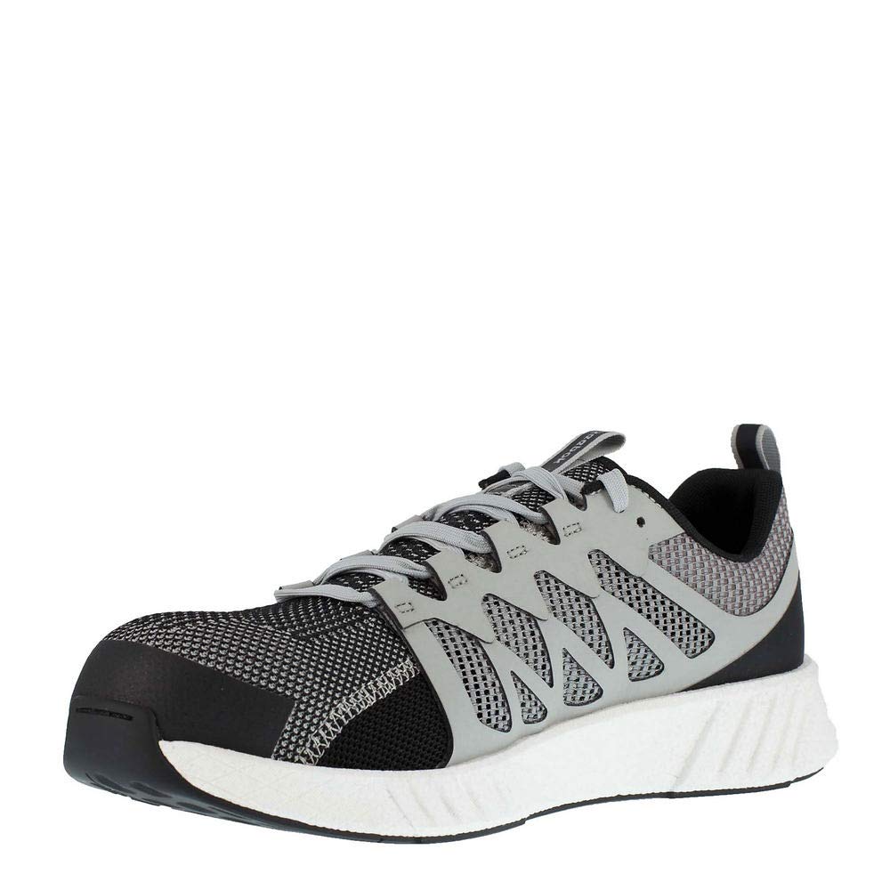 Reebok Men's Fusion Flexweave Work Comp Toe Safety Shoes - Lightweight & Breathable for Construction, Warehouse & Industrial Work