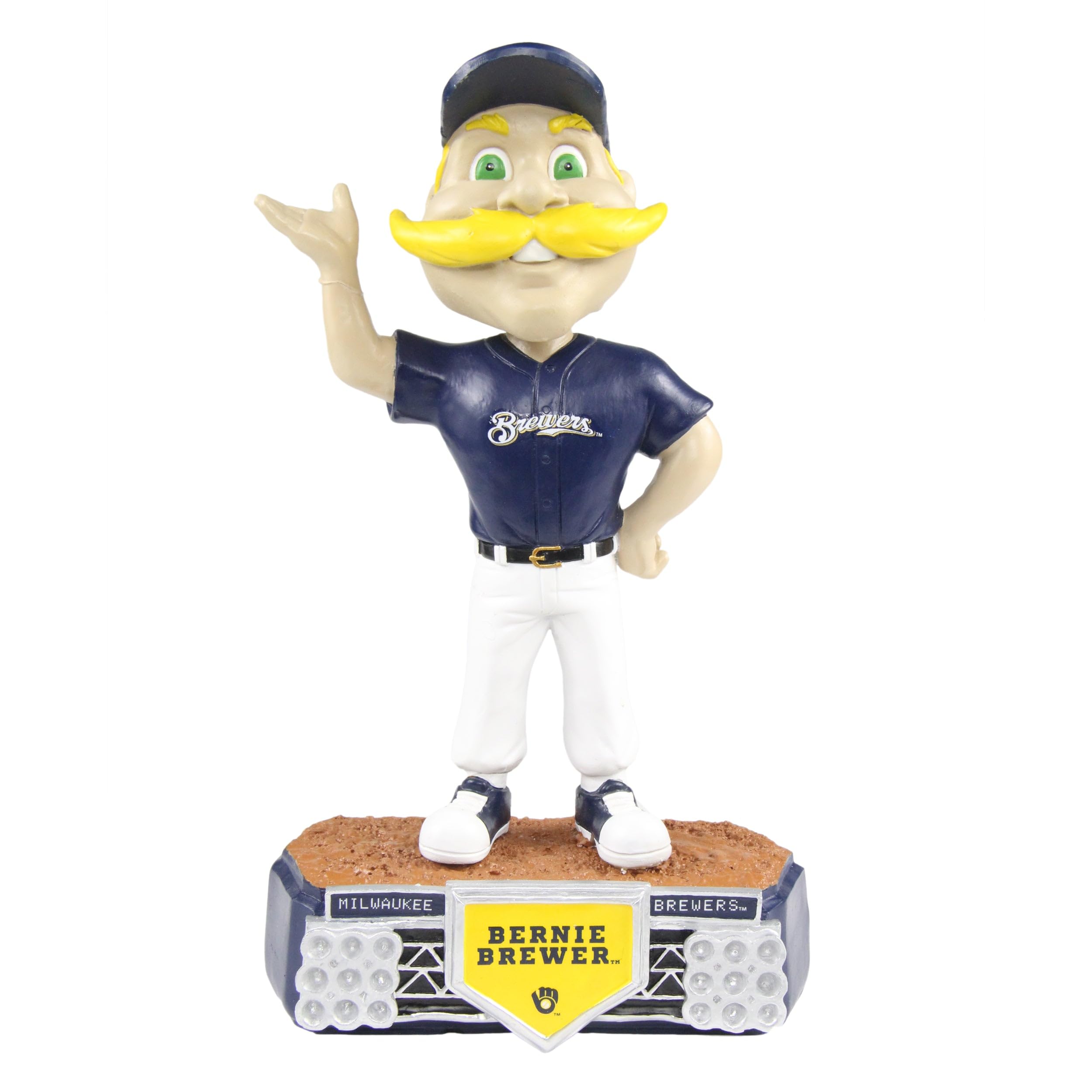 Bernie Brewer Milwaukee Brewers Special Edition Bobblehead with LED Stadium Lights - MLB Collectible for Baseball Fans & Home Decor