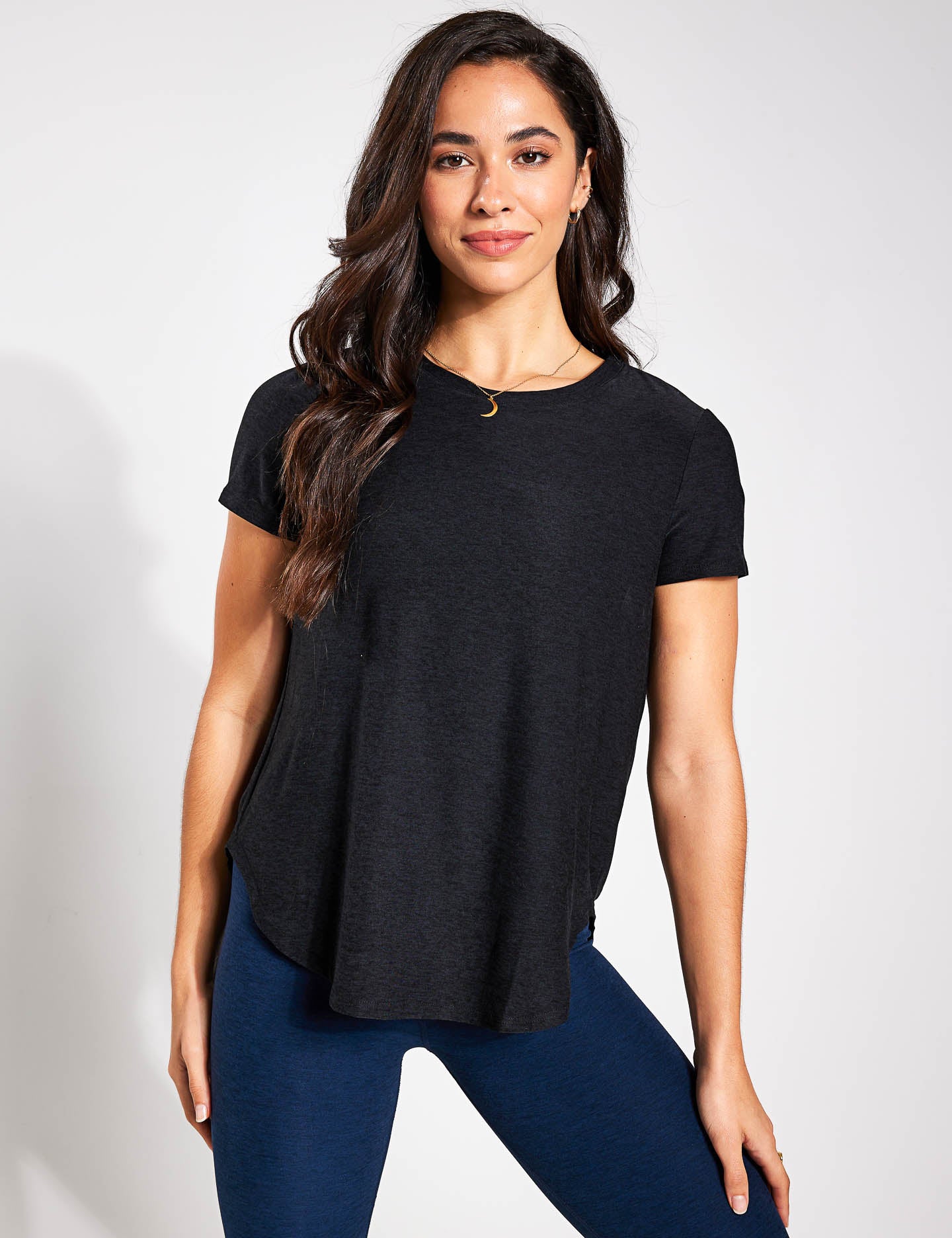 Featherweight On The Down Low Tee - Darkest Night Black T-Shirt for Men | Lightweight Comfort Fit Casual Wear | Perfect for Everyday Outfits and Lounge Wear