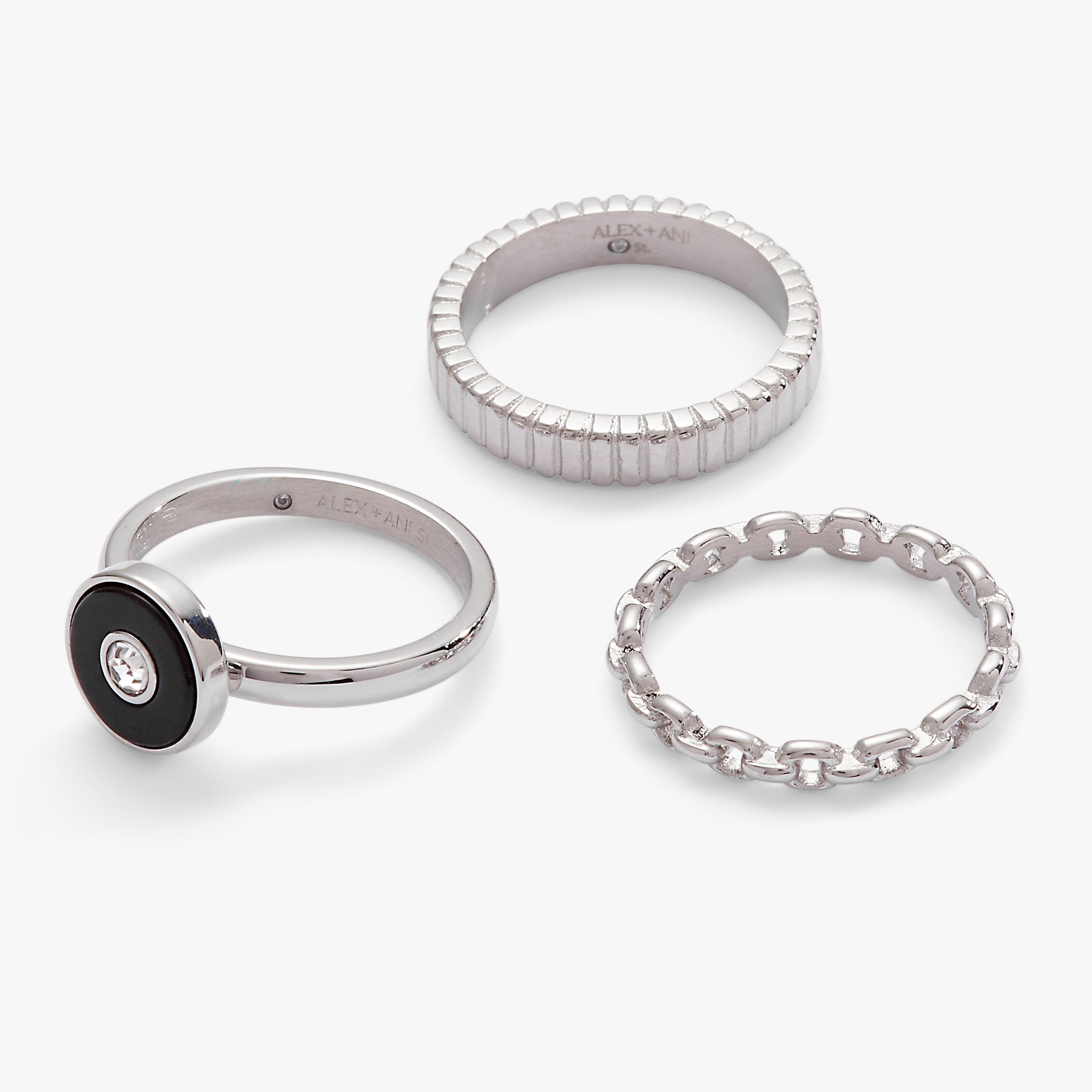 Black Onyx Textured Statement Ring Set for Women - Elegant Boho Jewelry for Parties, Weddings & Everyday Wear