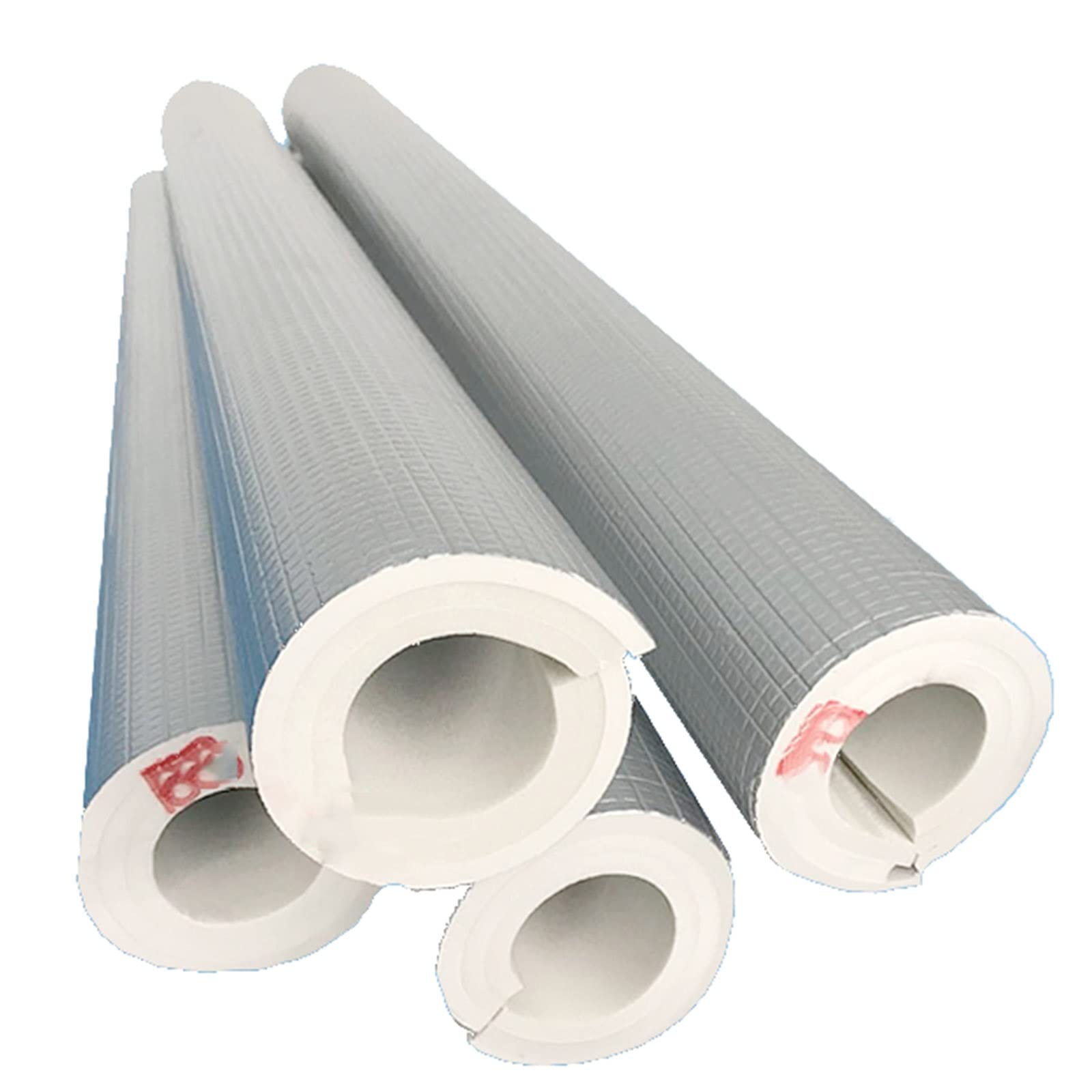 LELLAL 30mm Thick Self-Adhesive Aluminum Foam Pipe Insulation Tube - Anti-Freeze, Heating Pipe Insulation Sleeve (1 Pack, White) - Perfect for Home Plumbing, HVAC Systems & Winter Pipe Protection