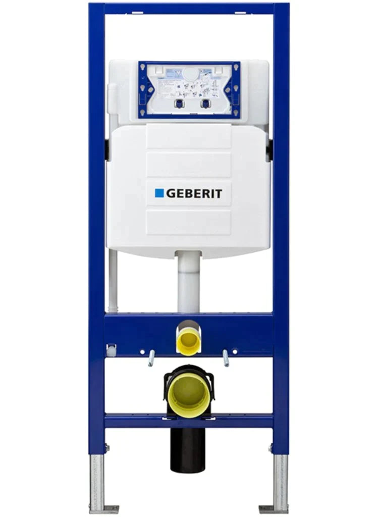 Geberit 2x4 Wall-Mounted Toilet Carrier System for 1.28 GPF Dual Flush - Perfect for Modern Bathroom Renovations and Space-Saving Installations
