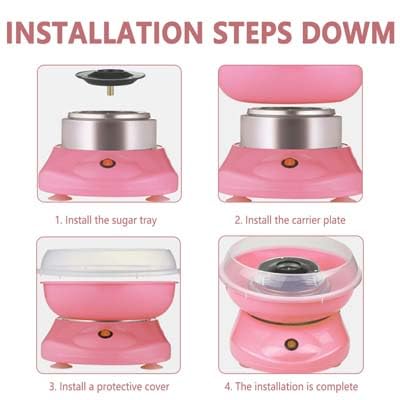 Durable Metal Cotton Candy Machine for Kids - Easy Home Use & Birthday Parties