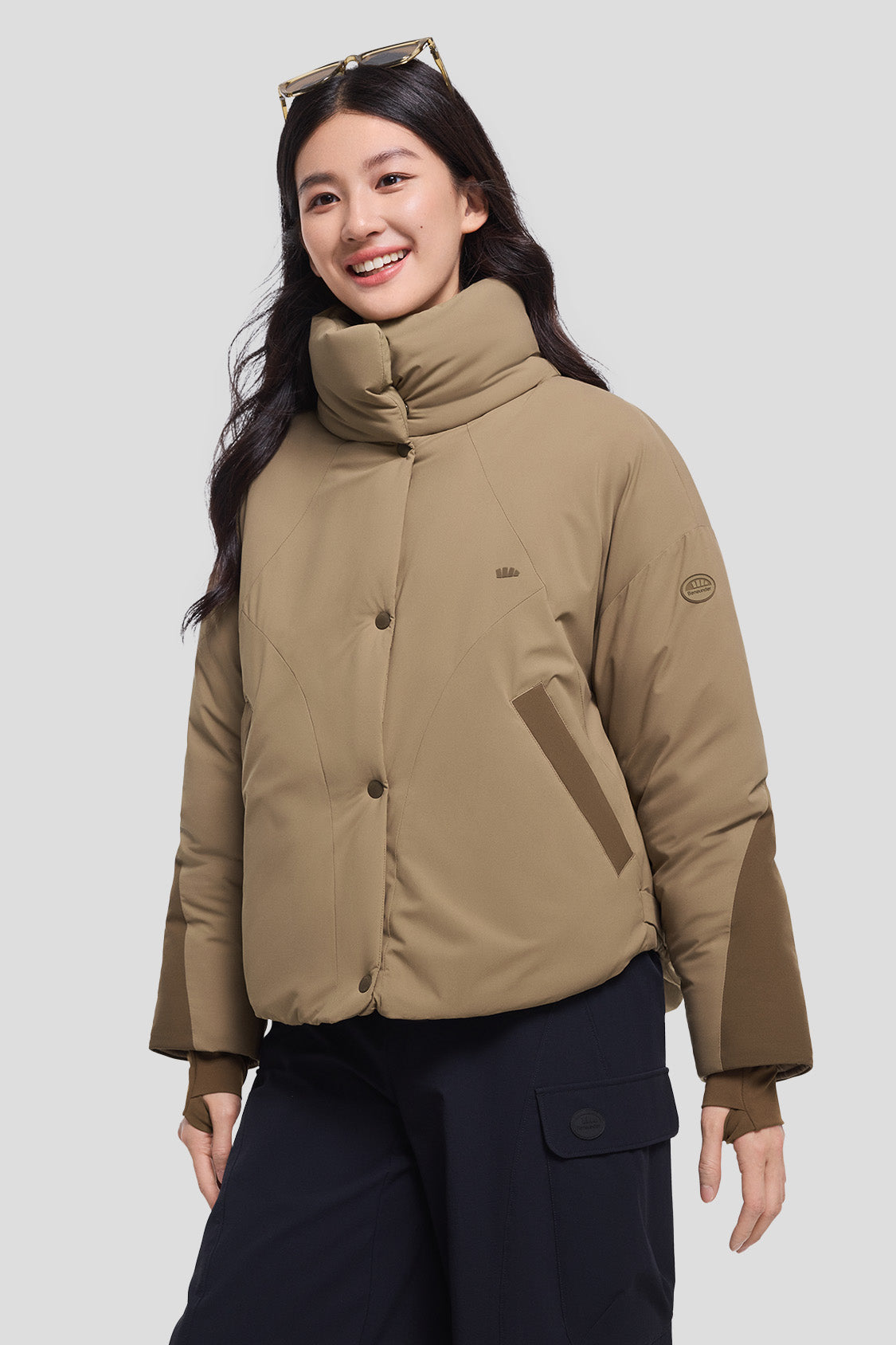 HeatGuard Women's High Warmth Stand Collar Winter Jacket - Cozy Outerwear for Cold Weather, Snow Activities & Daily Commute