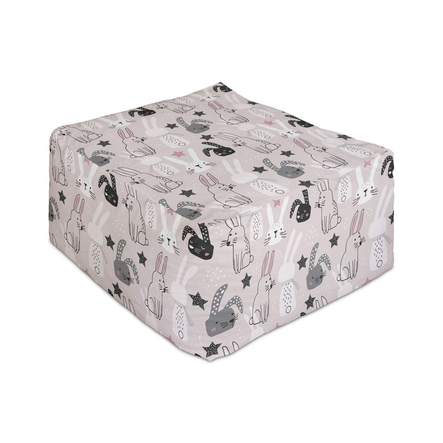 Ambesonne Easter Bunny Rectangle Pouf Ottoman - 25