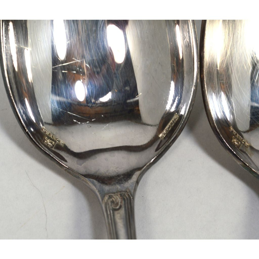 Vintage ERCUIS Silver Plated Flatware Set - 9 Oval Dessert & Soup Spoons with Wave Pattern - Perfect for Fine Dining, Tea Parties & Antique Collectors