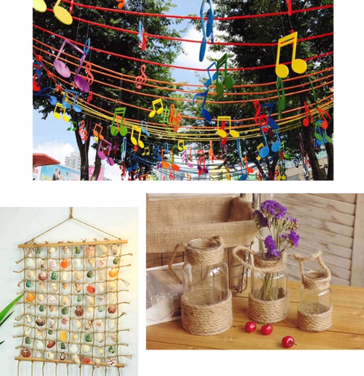 Natural Jute Rope 1/4 Inch x 65 Feet - Eco-Friendly Jute Twine for DIY Arts & Crafts, Christmas Decorations, Gift Wrapping - Purple (Perfect for Macrame, Home Decor, and Gardening Projects)
