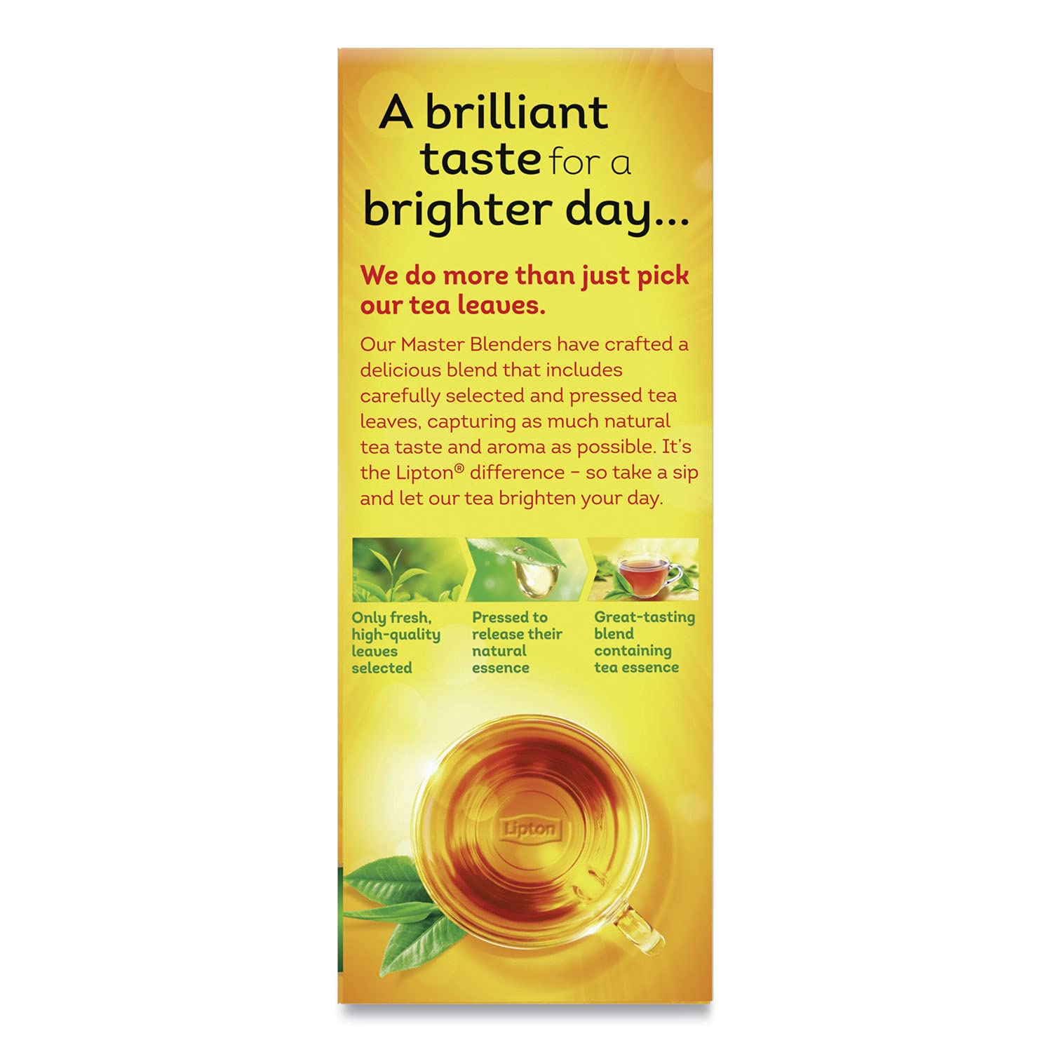Lipton Black Tea Bags - 100 Count Box | Premium Quality Black Tea for Hot or Iced Tea | Perfect for Morning Boost, Afternoon Relaxation & Office Use