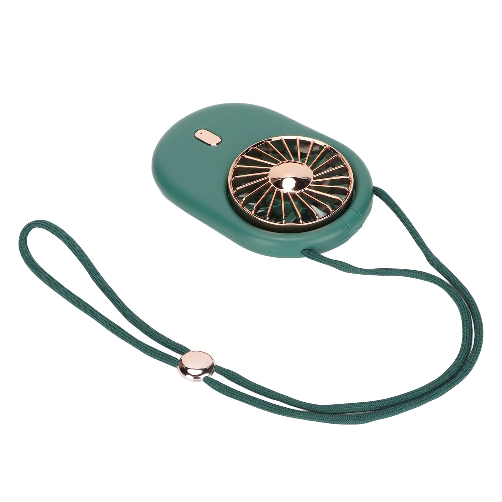 Gaeirt Neck Fan - USB Rechargeable Quiet Personal Fan for Outdoor Activities, Camping, Fishing, Hiking - Portable Cooling Fan with Micro USB Interface (Green) - Perfect for Hot Weather, Sports, Travel & Office Use