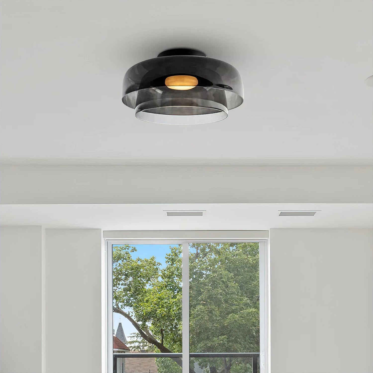 Modern LED Ceiling Light Fixture - Adjustable Brightness & Dimmable for Living Room, Bedroom, Kitchen - Energy Efficient Home Lighting Solution